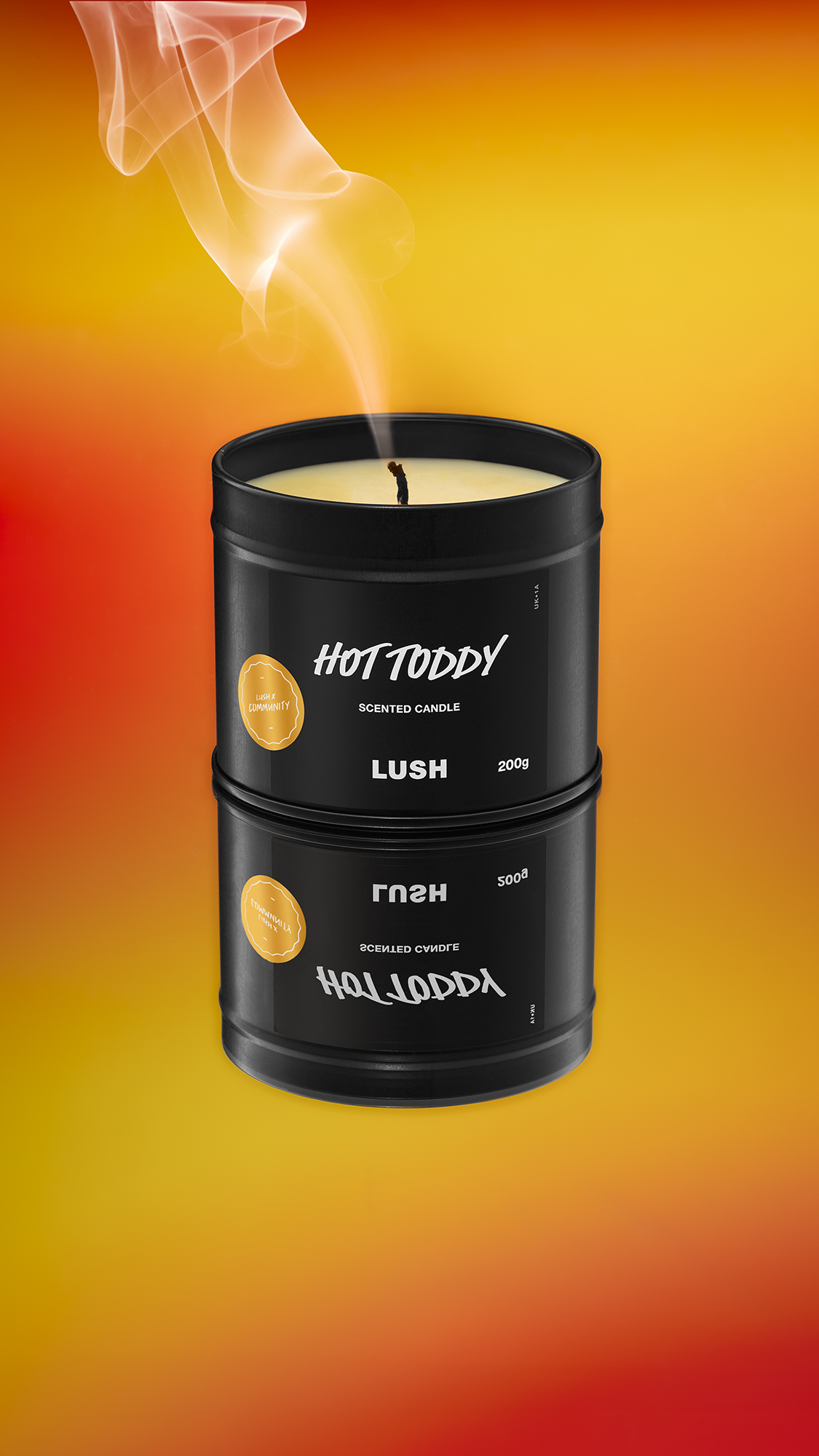 LUSH聖誕特調香氛蠟燭。NT$850（嵐舒提供）