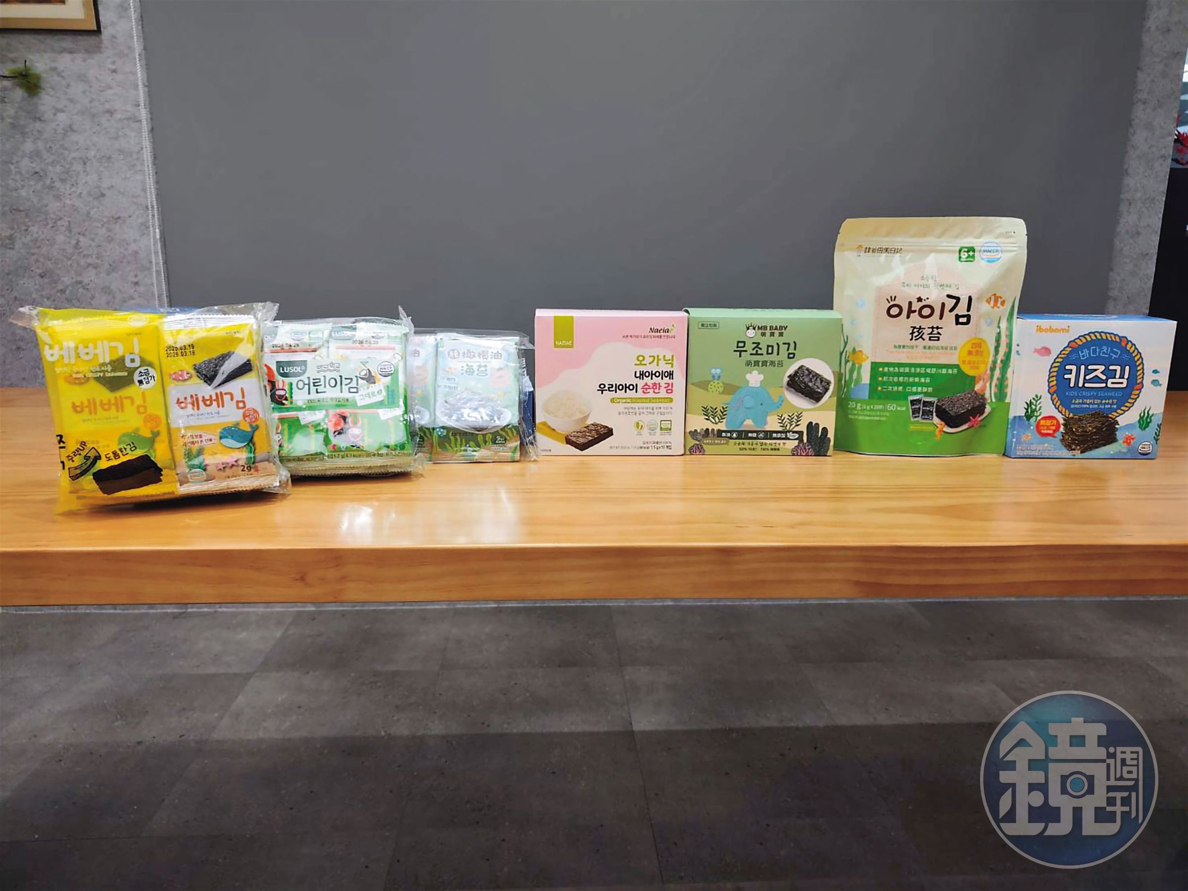 7款重金屬超標的嬰幼兒海苔食品,原物料都來自韓國。
