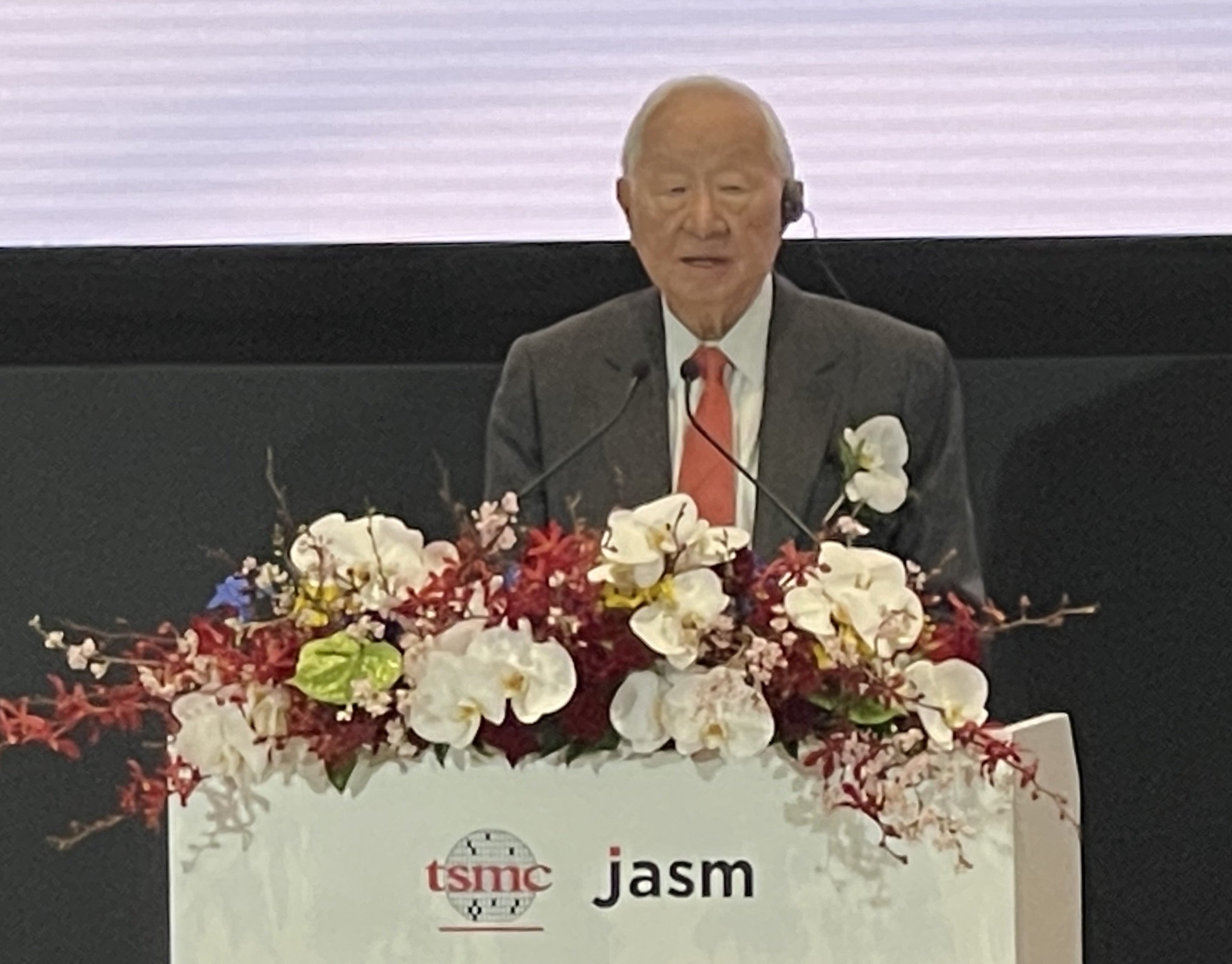 張忠謀表示，對台積電熊本廠充滿期待。