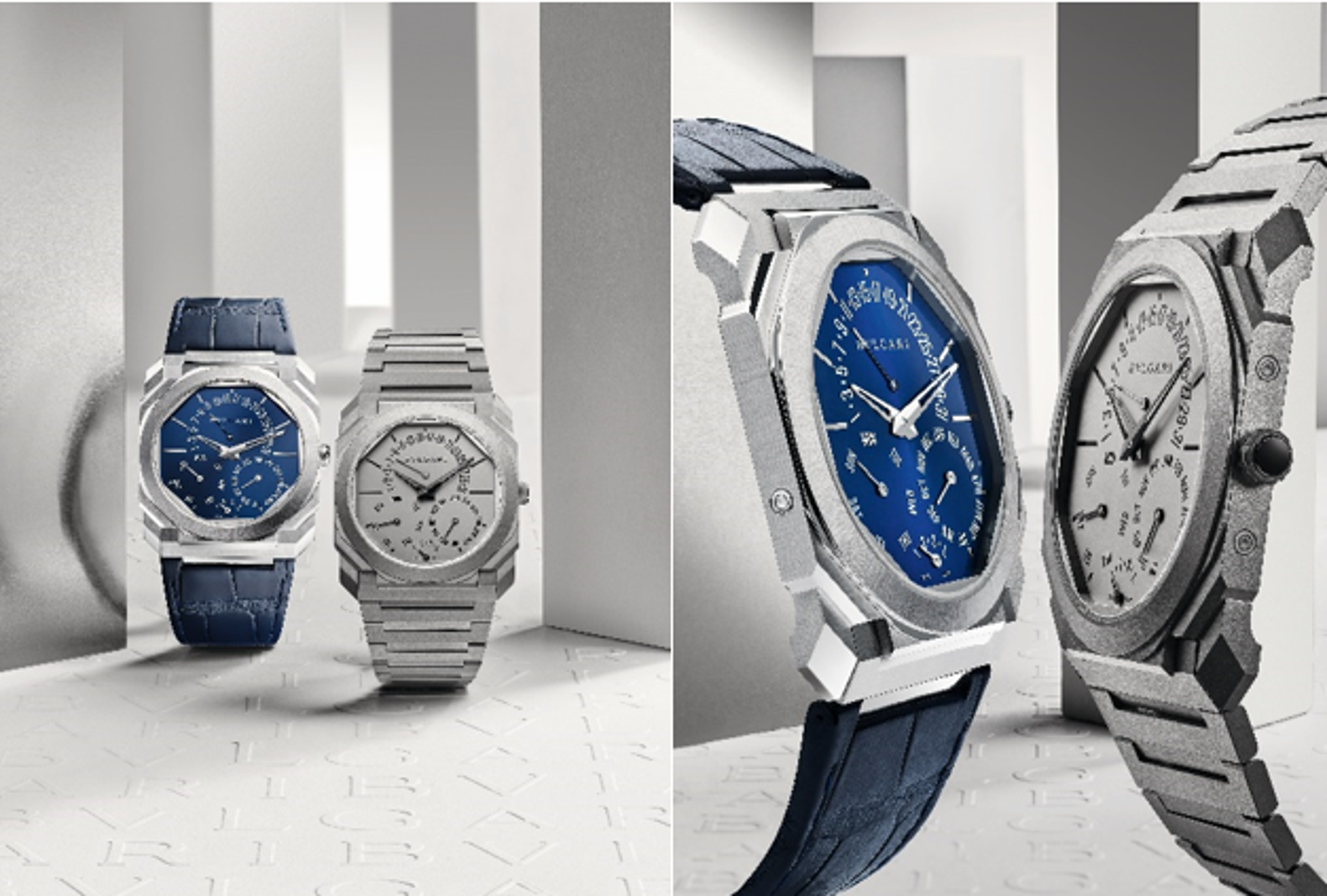 史上最纖薄的Octo Finissimo Perpetual Calendar超薄萬年曆腕錶,除了經典的鈦金屬材質,還推出鉑金的版本,展現義大利經典紳士風格。