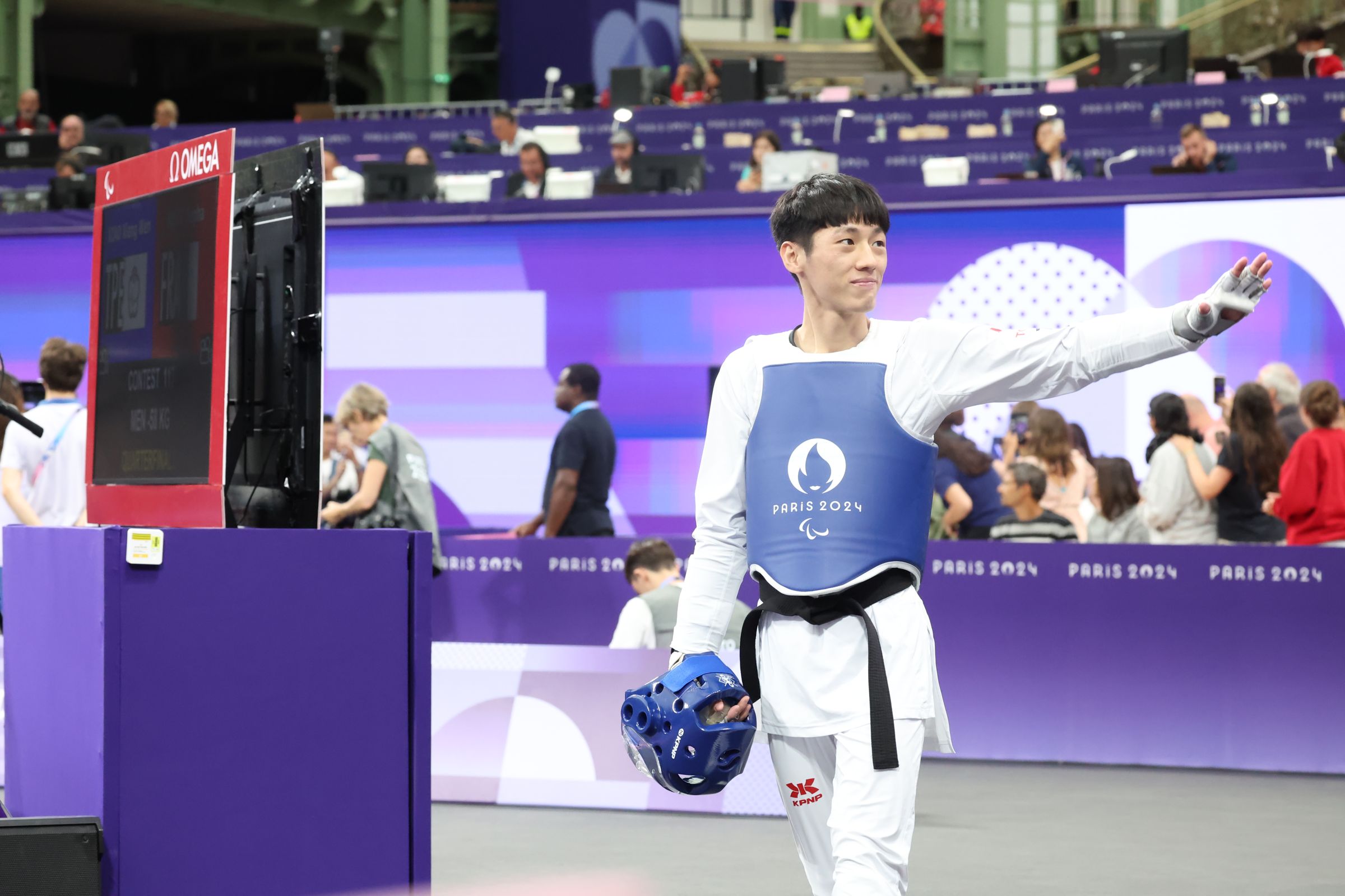 蕭翔文明日只要再取得一勝,就可能成功為我國奪下本屆帕運第一面獎牌。(教育部體育署提供)