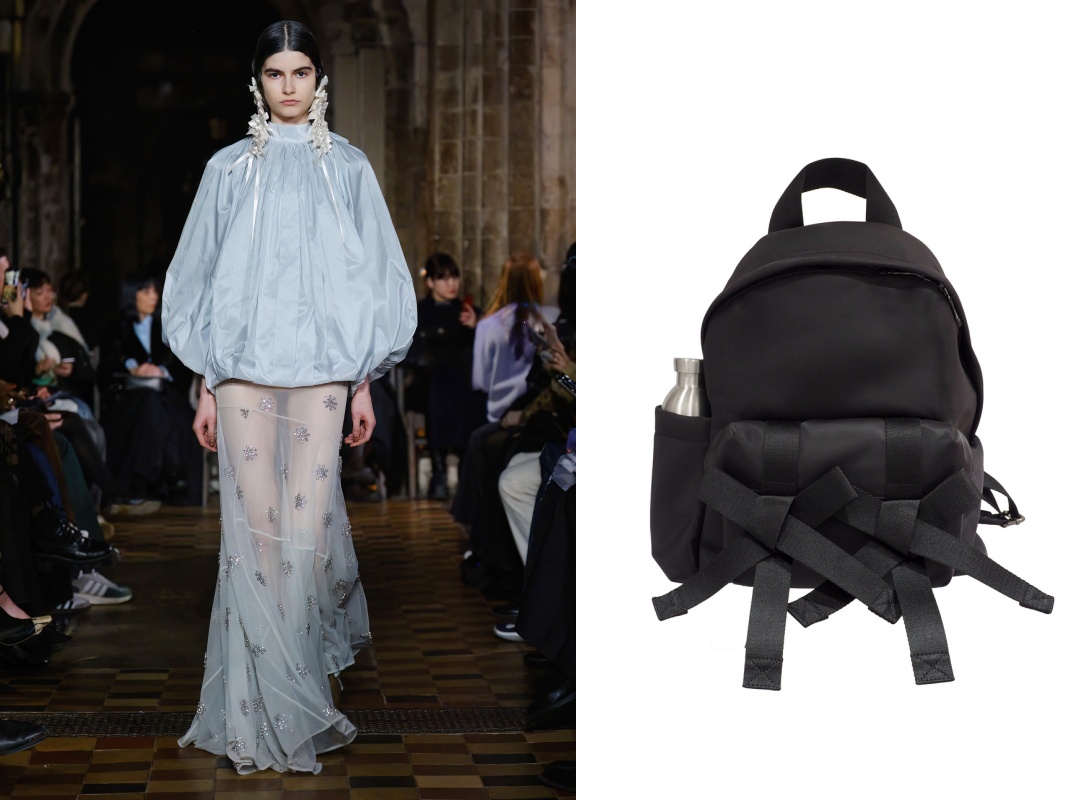 浪漫的Simone Rocha為台灣推出了獨家的限定版珍珠後背包。（喜事國際提供）