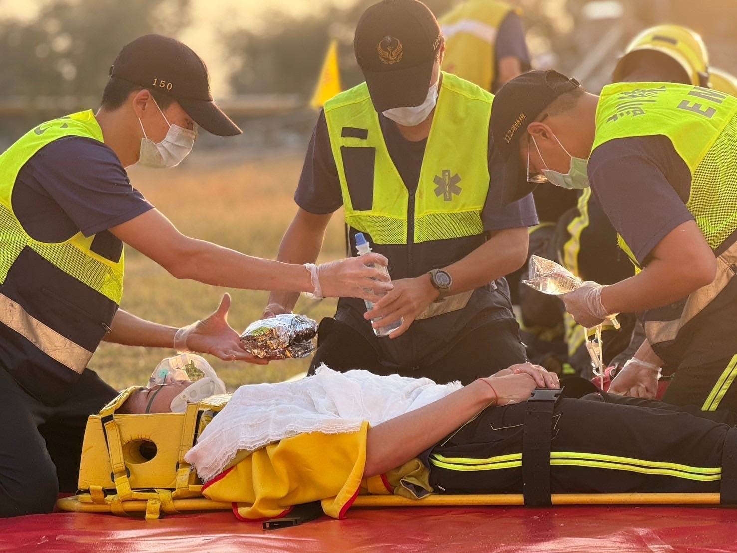 消防署執行韌性國家醫療整備，澄清與黑熊學院無合作關係。（消防署提供）