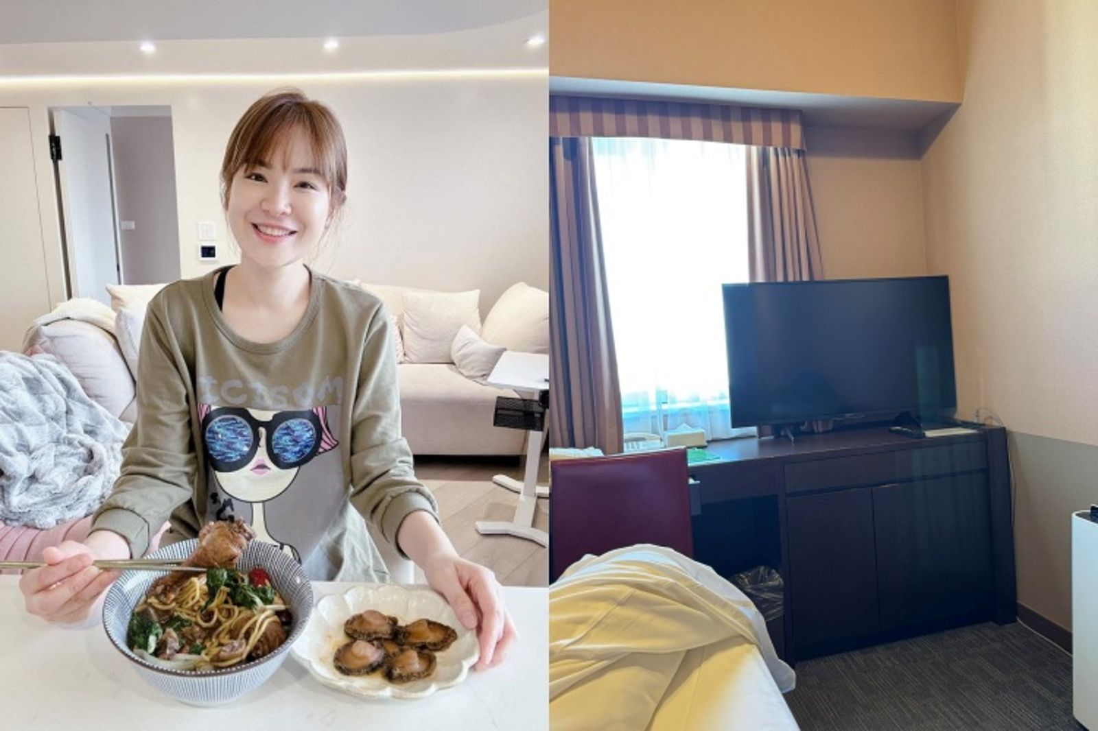 網紅陳沂赴日旅遊，入住仙台旅館時遇上電視異常自行播放，事件引發網友熱議。（翻攝自臉書/陳沂）