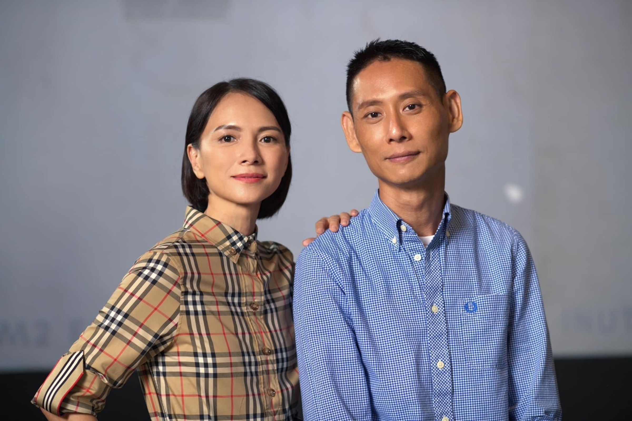 金馬影后李心潔(左)應導演王禮霖(右)邀請監製電影《富都青年》。(甲上娛樂提供)
