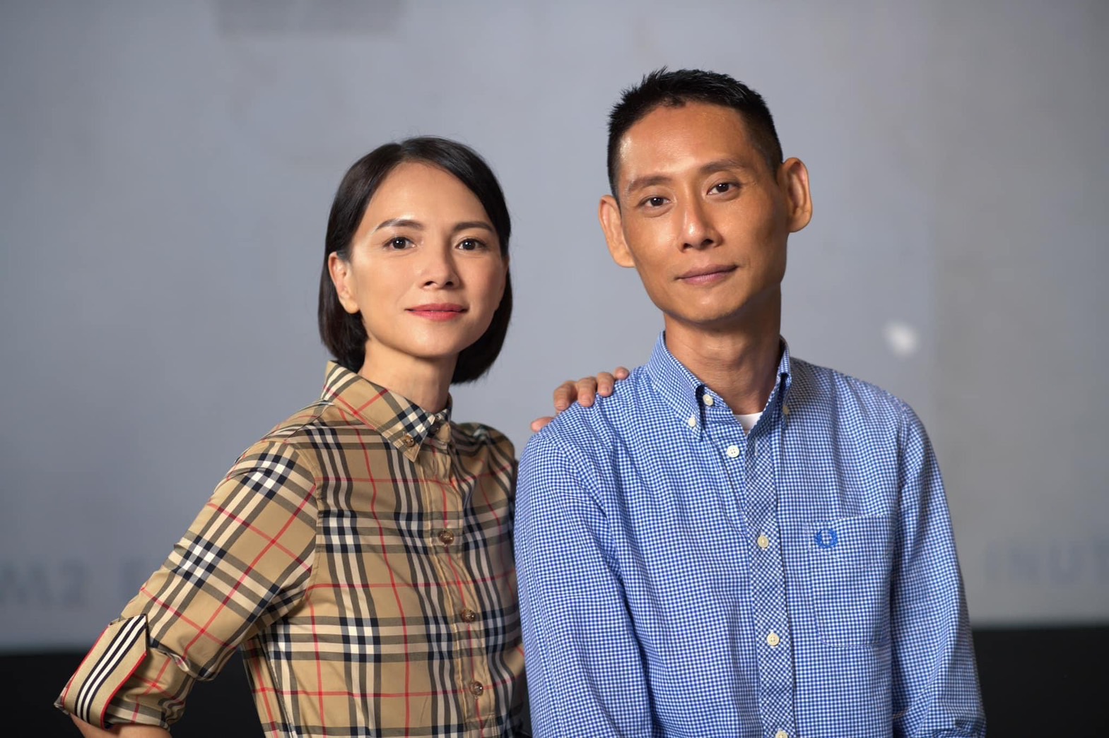 金馬影后李心潔（左）應導演王禮霖（右）邀請監製電影《富都青年》。（甲上娛樂提供）