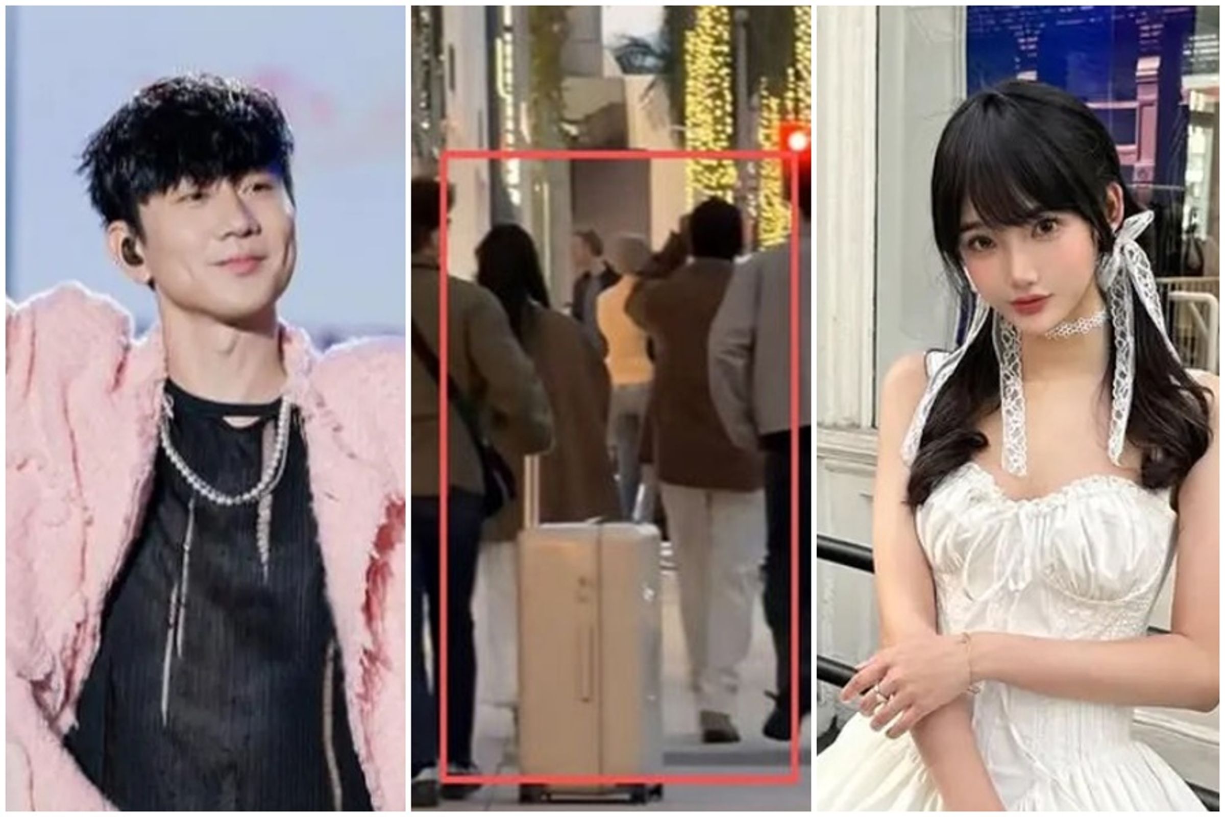 金曲歌王林俊傑傳與小20歲的中國山東網紅「七七」交往，有網友爆料目擊小倆口約會。（翻攝自林俊傑臉書、Annalisa七七IG）