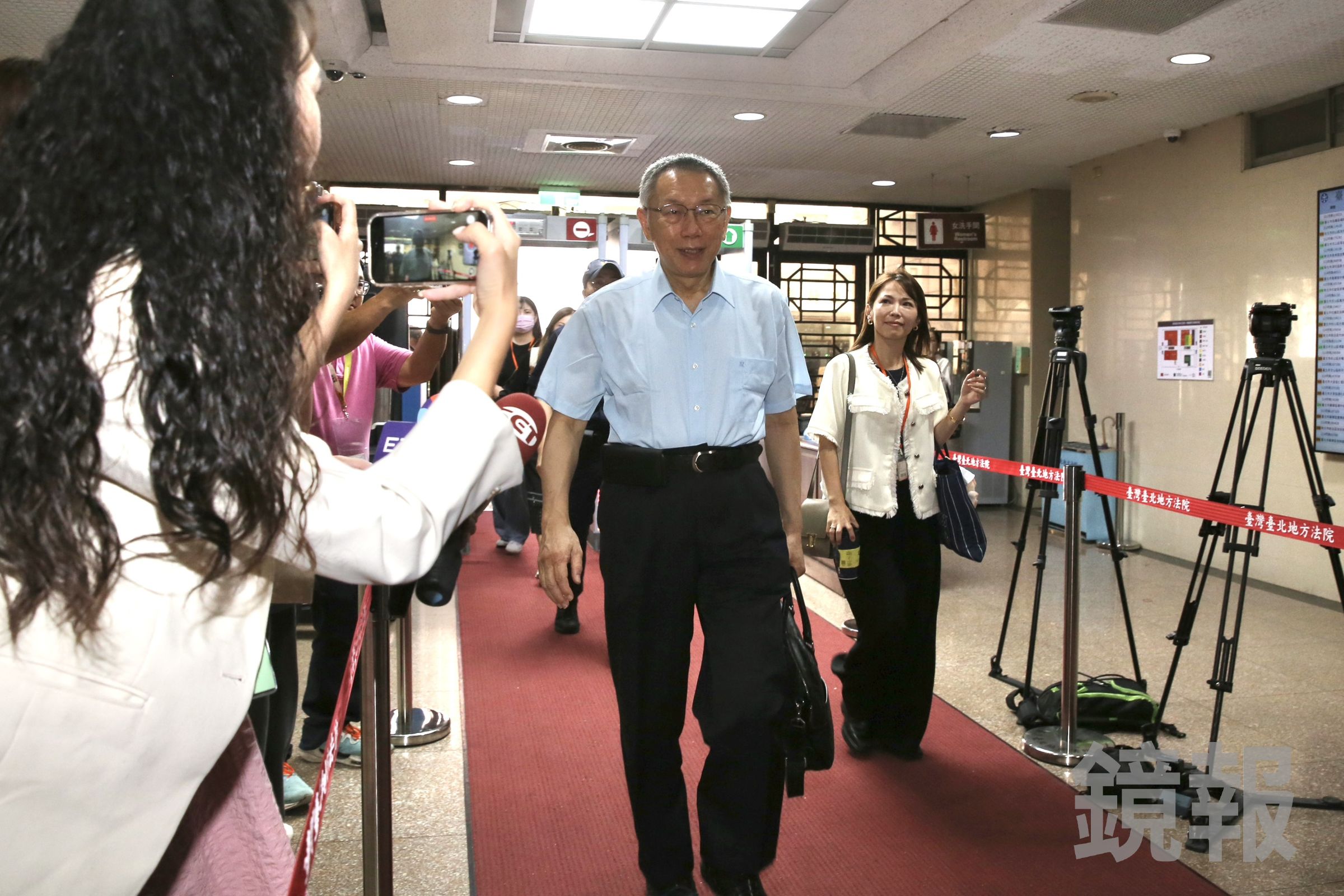 台北地方法院今下午審理京華城容積率弊案,傳喚民眾黨前主席柯文哲。(鏡報董孟航攝)