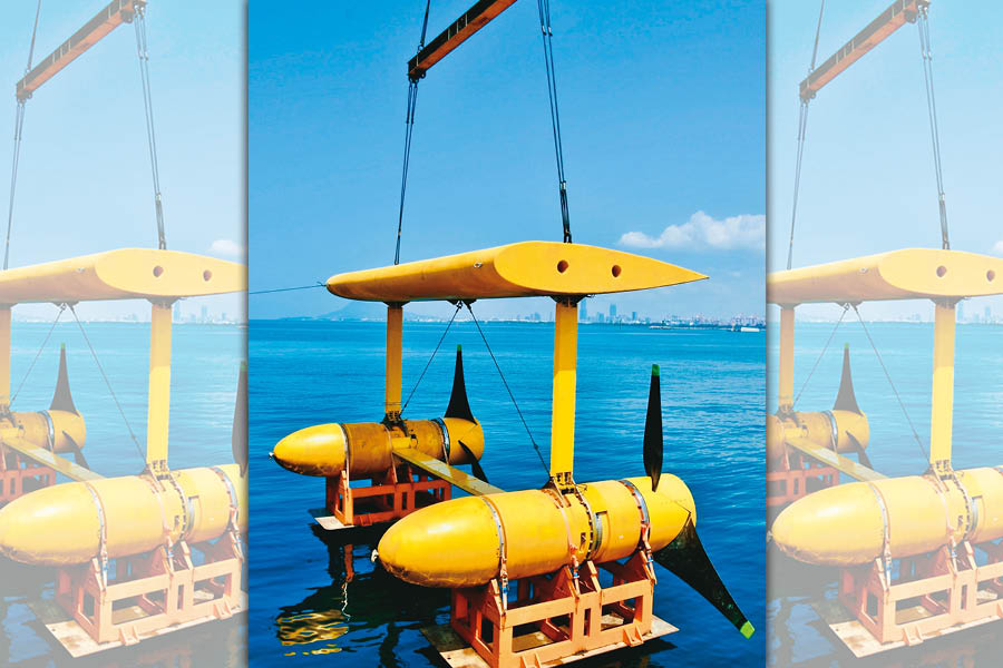 國海院現正緊鑼密鼓地製造100KW的海流能發電機組，預計明年完工、後年開始測試。（翻攝國家海洋研究院臉書）
