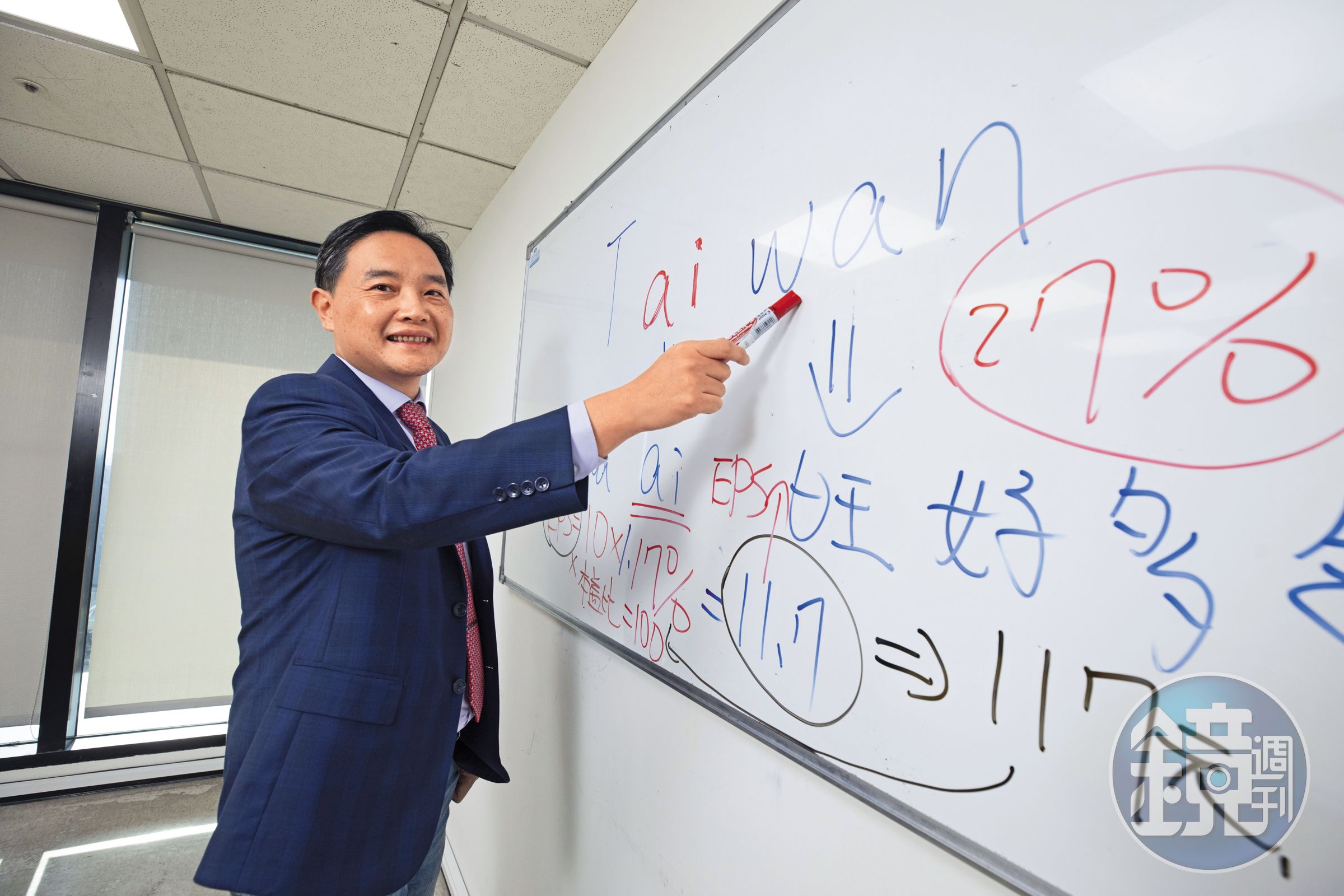 孫慶龍投資精算好價位,以上市企業合理價值及降息帶動本益比提升,算出明年大盤指數上漲27%。