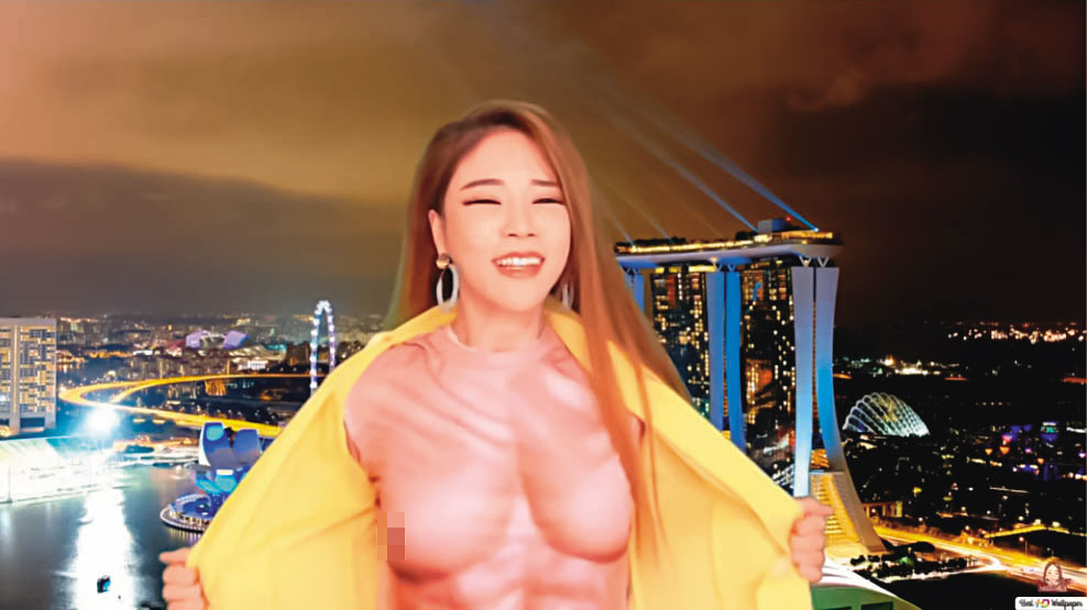 高鈞鈞言論犀利、作風大膽，曾穿著肉色內衣直播。（讀者提供）