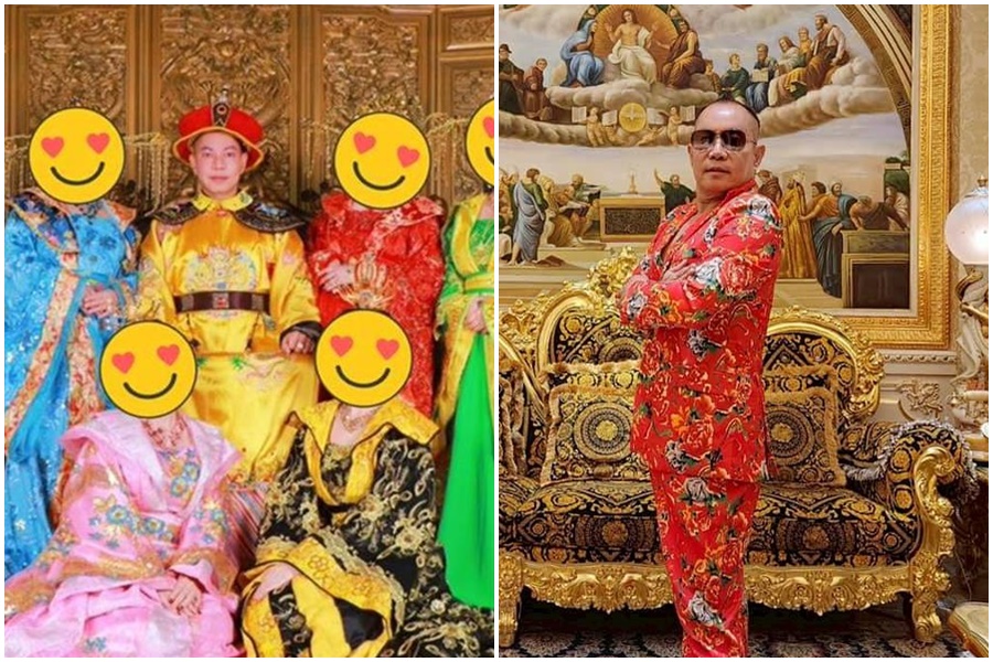  現年64歲「竹北吊車大王」胡漢龑擁有4妻，且女友高達16名，還有不少「祕書」帶著小孩來投靠。 （翻攝「啟德機械起重工程-股公司」臉書）