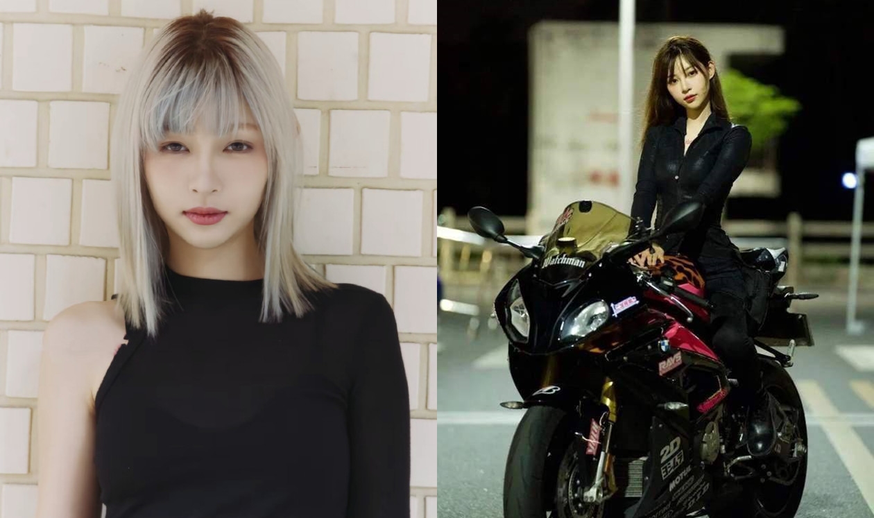 抖音網紅痞幼被封為「重機女神」，擁有2,800萬粉絲追蹤。（翻攝微博）