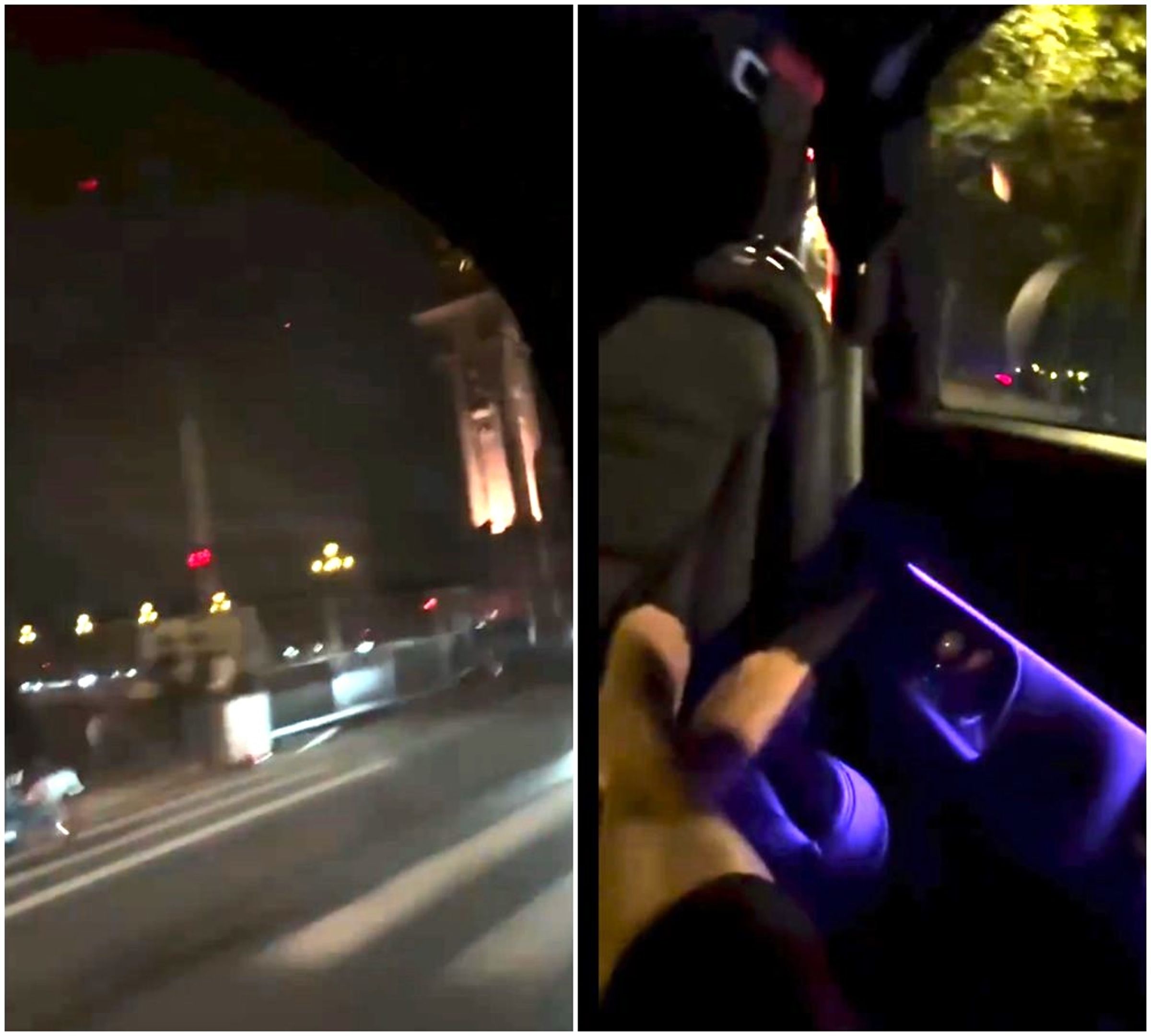 梅根自拍影片，在車子內翹腳放鬆，外面是巴黎夜景，被指離黛妃喪命的隧道不遠。（翻攝meghan IG）