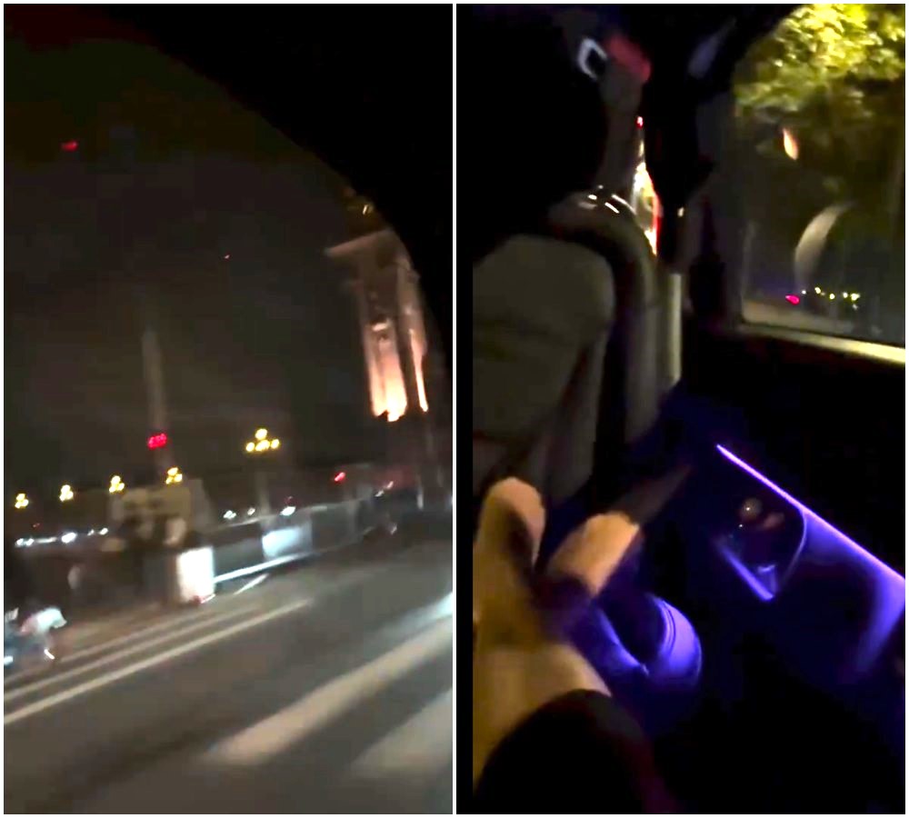 梅根自拍影片,在車子內翹腳放鬆,外面是巴黎夜景,被指離黛妃喪命的隧道不遠。(翻攝meghan IG)