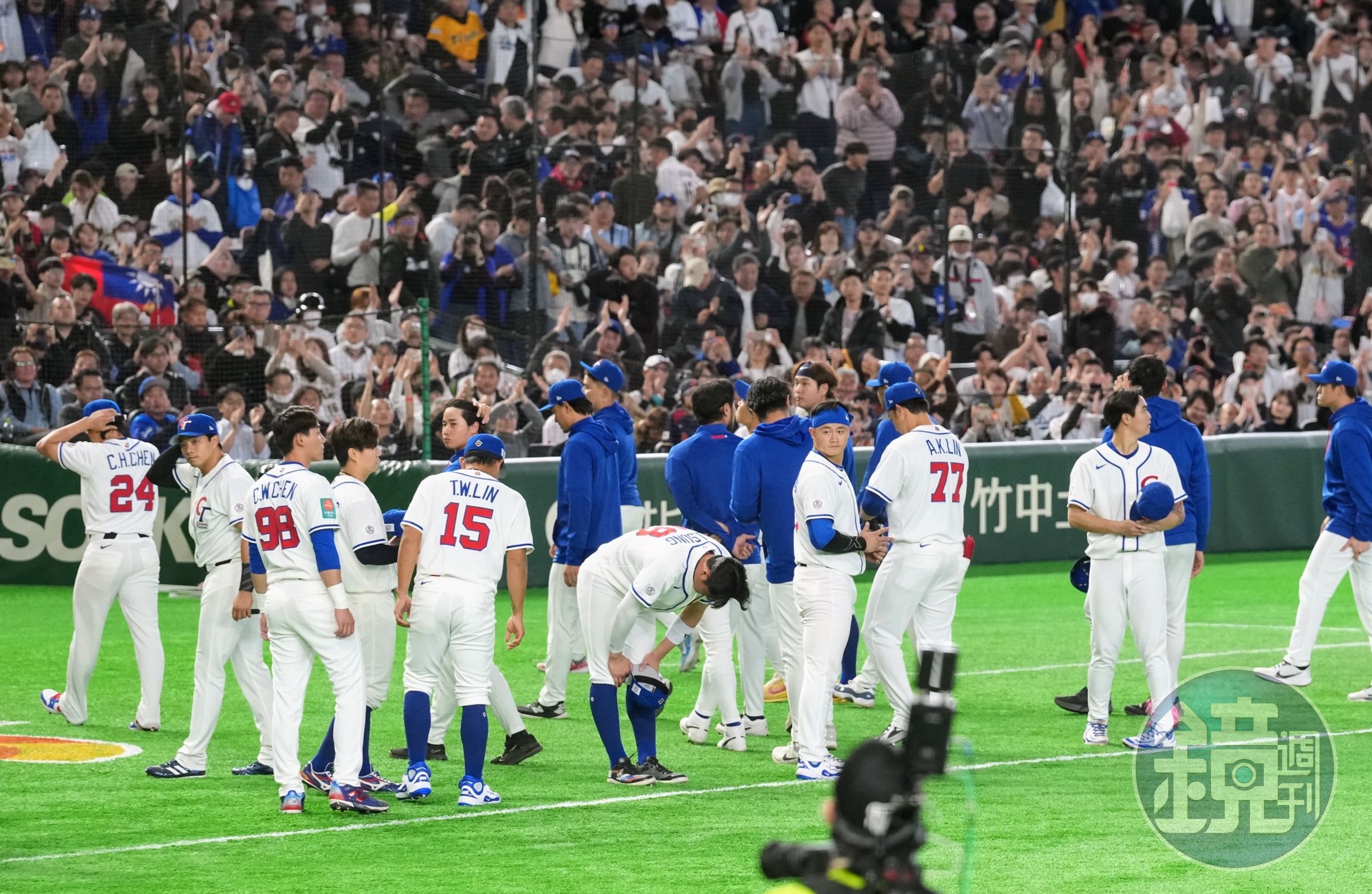 台灣隊今晚對上日本隊，以0：13慘敗。