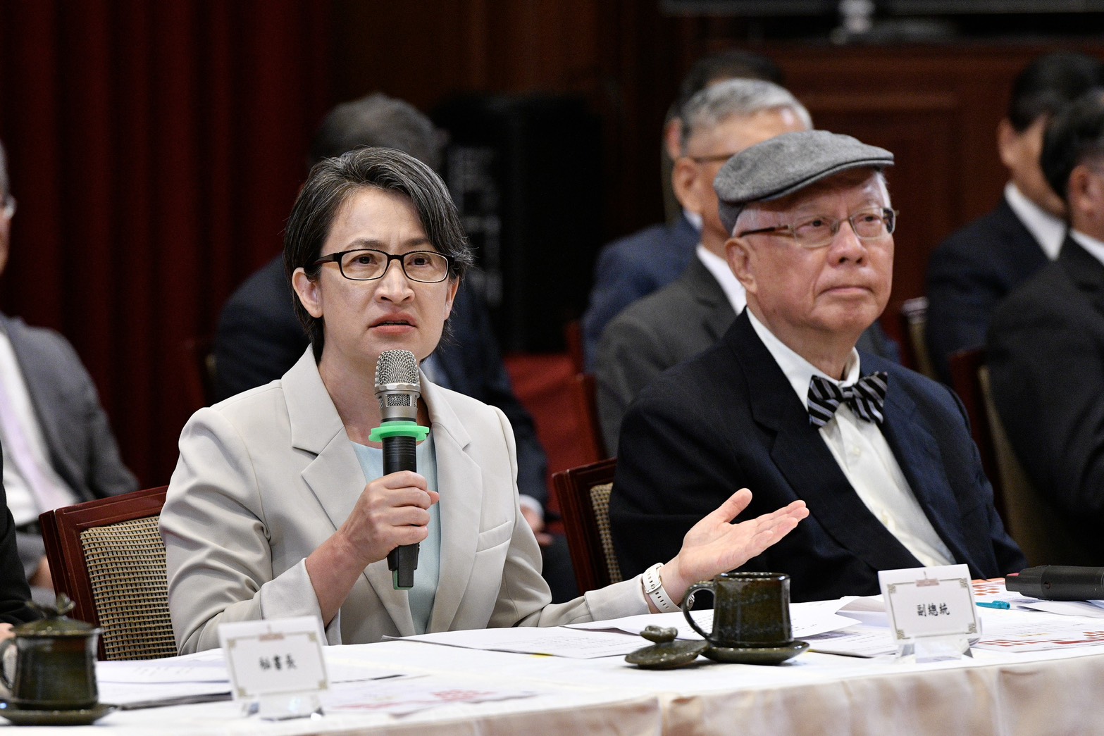 蕭美琴今日宣布，總統賴清德提名前任台灣人權促進會會長陳永興擔任監察院長，現任監察委員王榮璋為副院長，另提名27人擔任監察委員。（鏡報李智為）