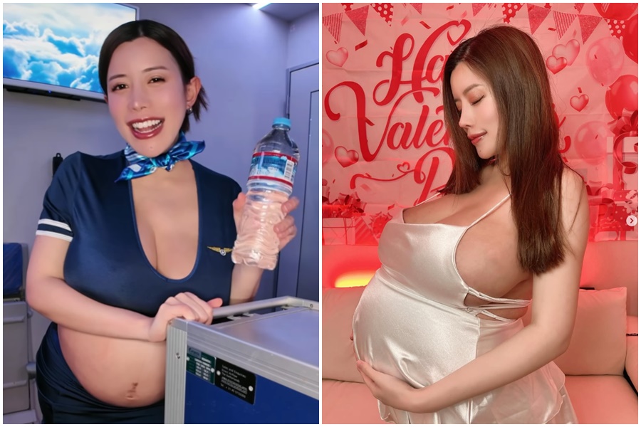 現年29歲日本AV女優永井瑪麗亞笑說,挺著孕肚時拍的片反倒賣得更好。(翻攝自IG)