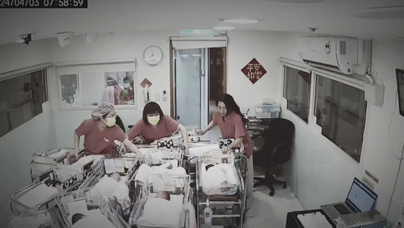 一名台北市護理師曝光當下保護新生兒的影片，感動了眾多網友直呼是天使。（threads@i.linjeng授權提供）