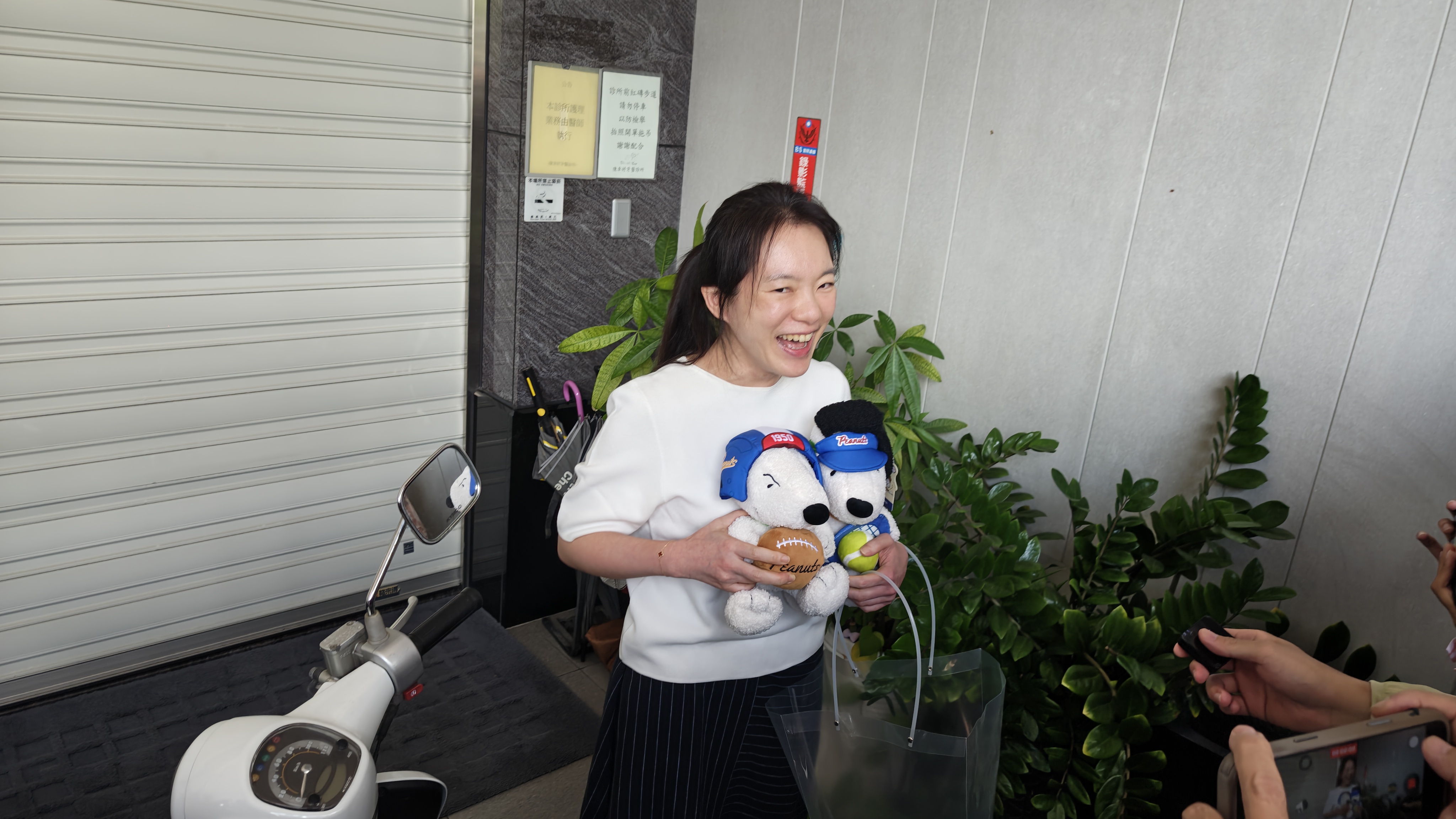 陳幸妤受訪心情非常好。
