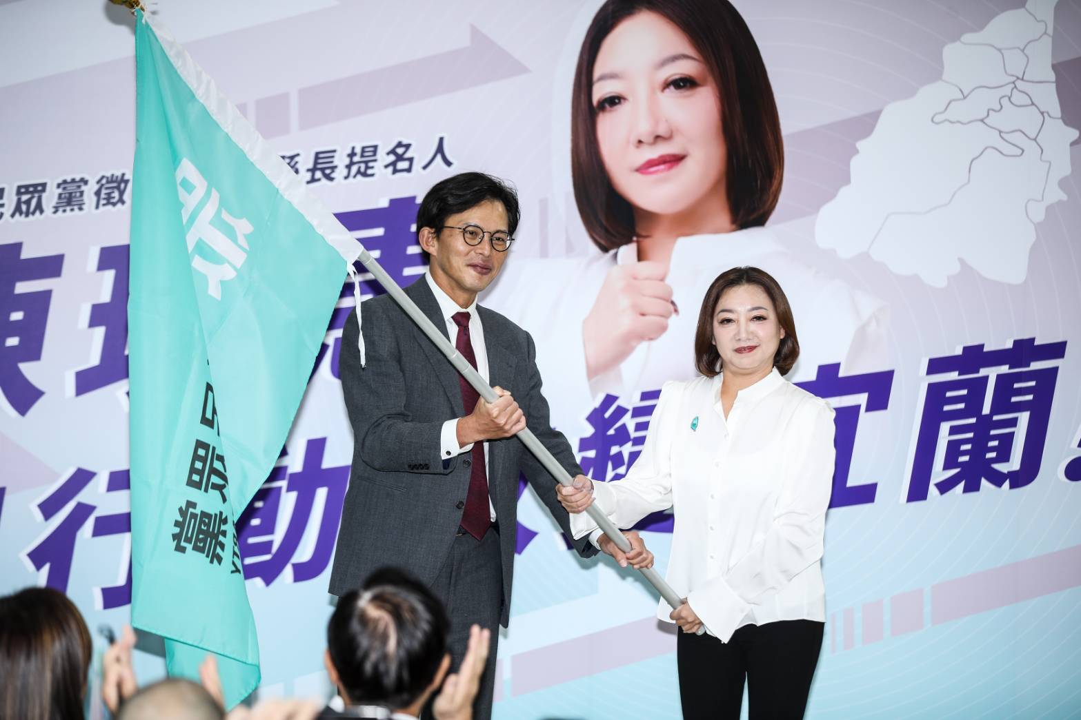 黃國昌今正式宣布徵召陳琬惠參選宜蘭縣長。（鏡報鄒保祥）