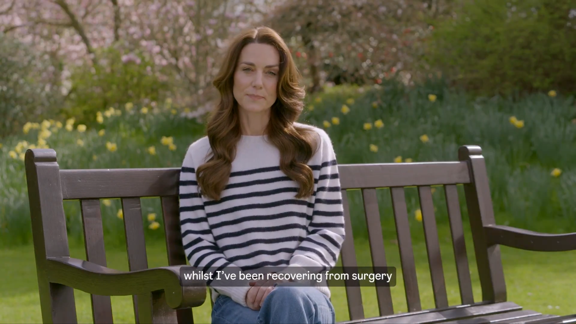 凱特王妃透過預錄影片宣布自己罹患癌症。（翻攝自X）