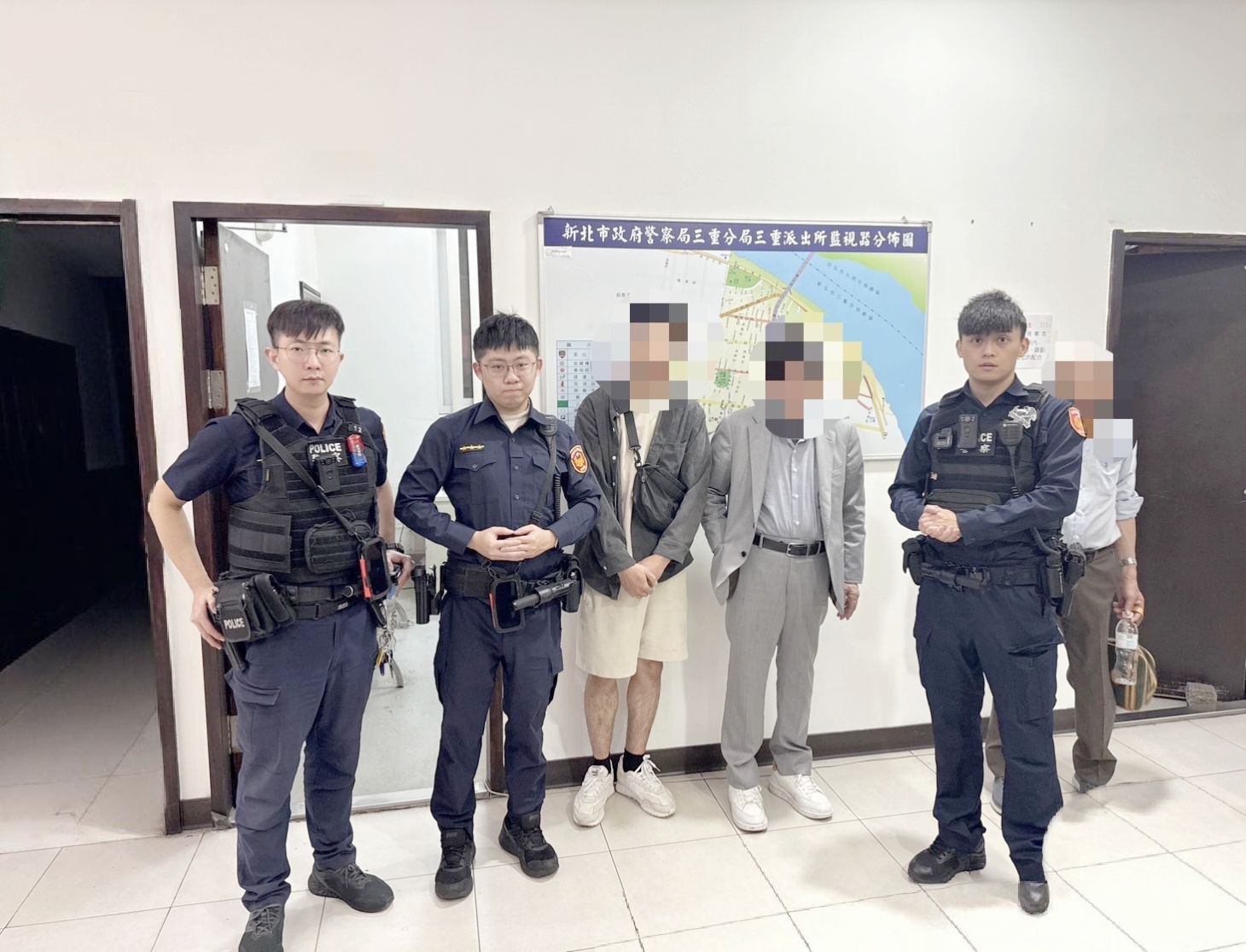 一名77歲日籍老翁來台尋子，三重警拼湊線索順利助父子團圓。（翻攝自三重警好讚臉書）