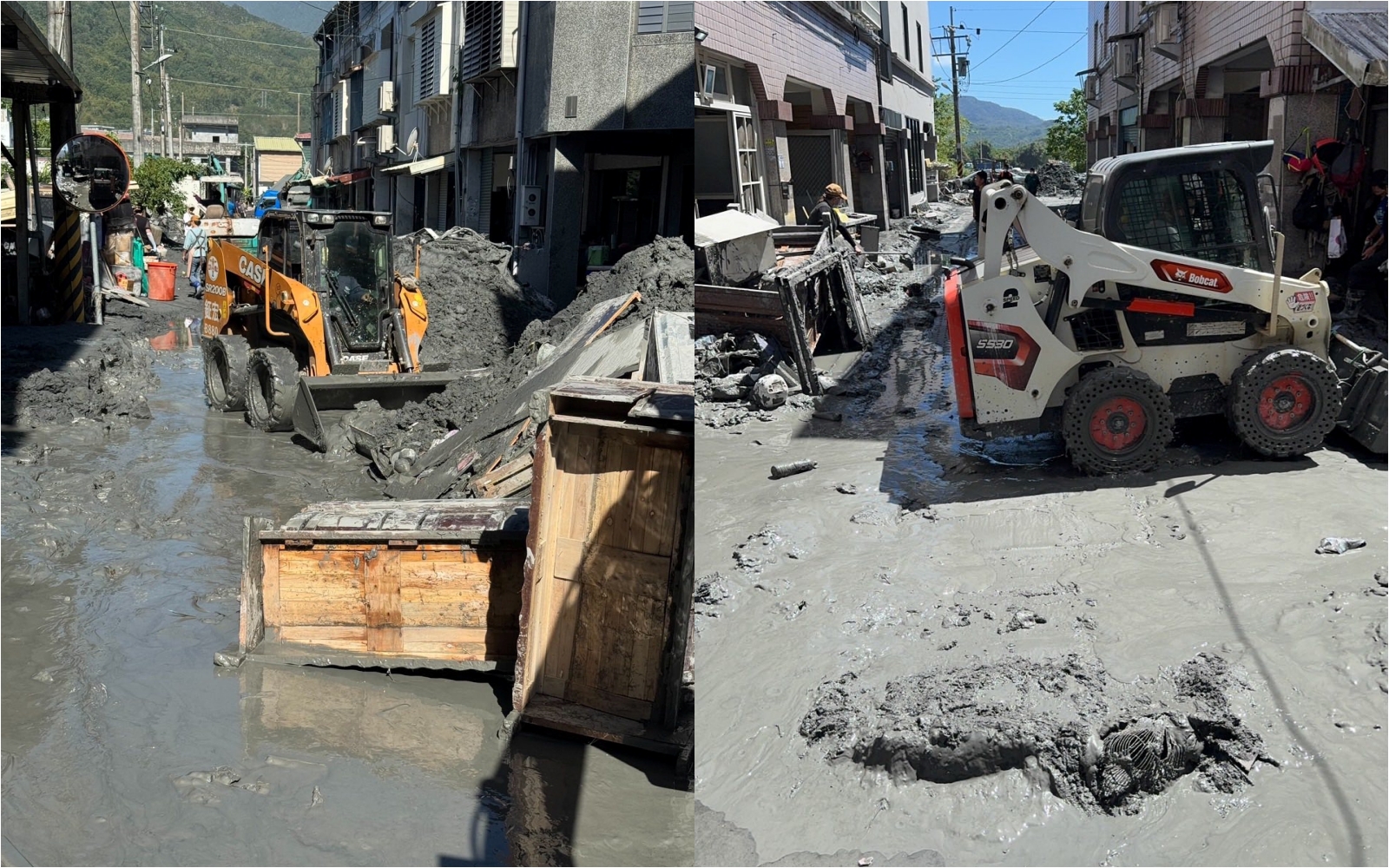 有熱心民眾租借重機具協助救災，3天後突然被要求通行證，引發爭議。（鄒佩君Kaylin臉書）