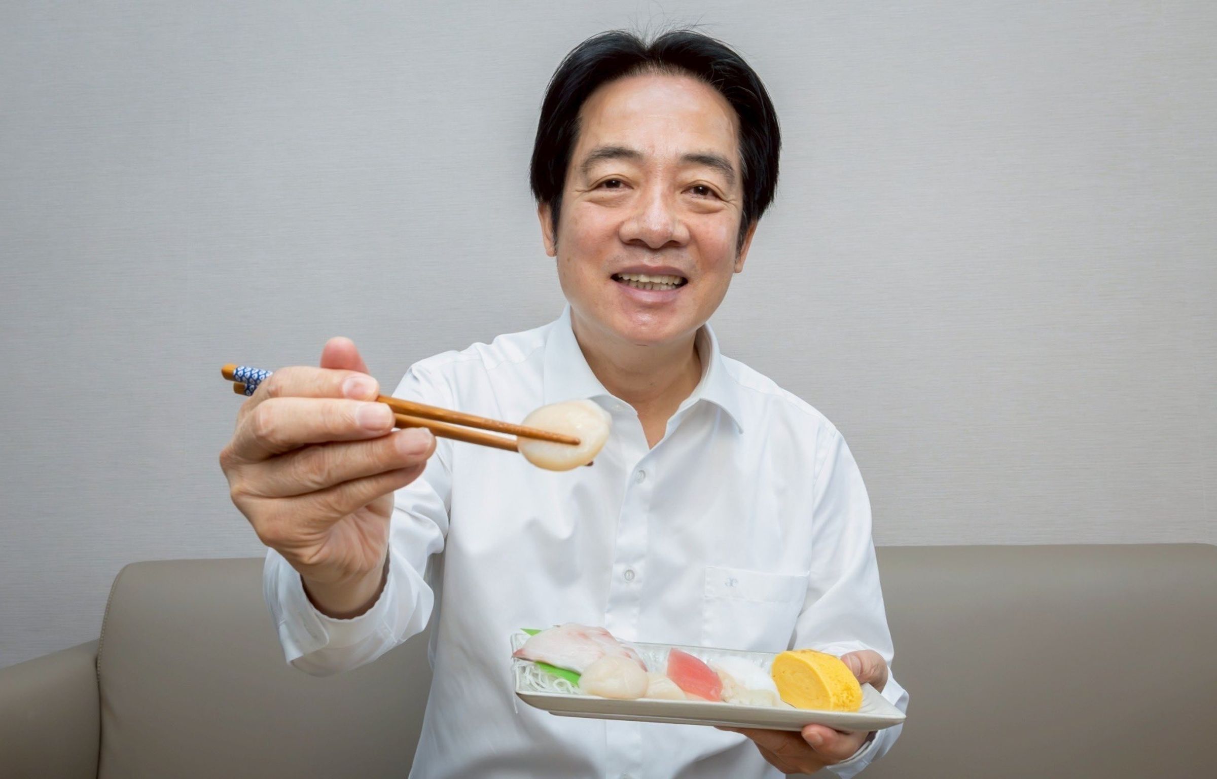 我國總統賴清德今分享自己的午餐是「壽司和味噌湯」，表達對日本水產品支持。（翻攝自賴清德X）