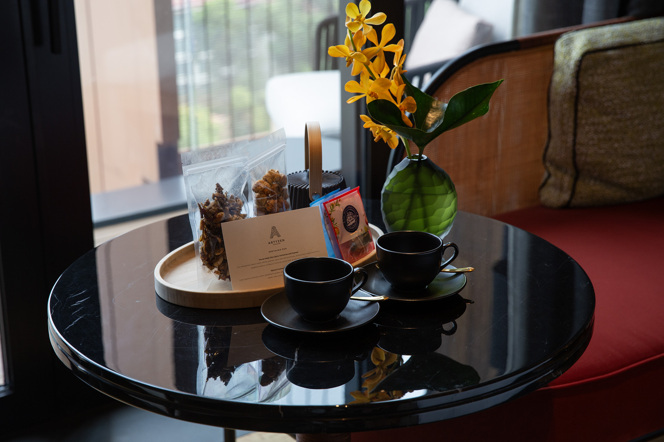 送給住客的茶包與茶點都能展現這間酒店對每項細節的講究。