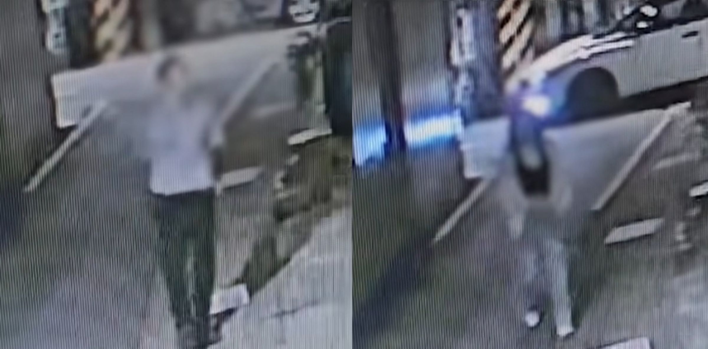 桃園市八德區11日清晨發生一起駭人聽聞的凶殺縱火案，25歲盧姓女子（右）遭36歲嫌犯林志峰（左）尾隨進入租屋處刺殺並放火焚屍，警方隨後於林姓嫌犯身上查獲喪屍菸彈，目前法院已裁定羈押禁見。（翻攝畫面）