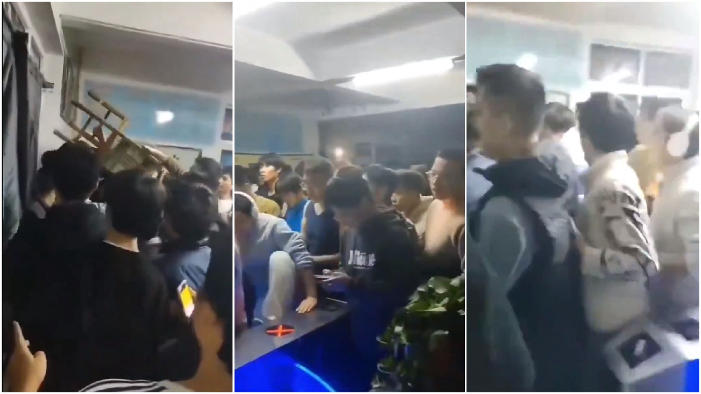 大學生透露,地震當下因人臉識別等關卡,被迫砸門向外逃生。(翻攝自X@whyyoutouzhele)