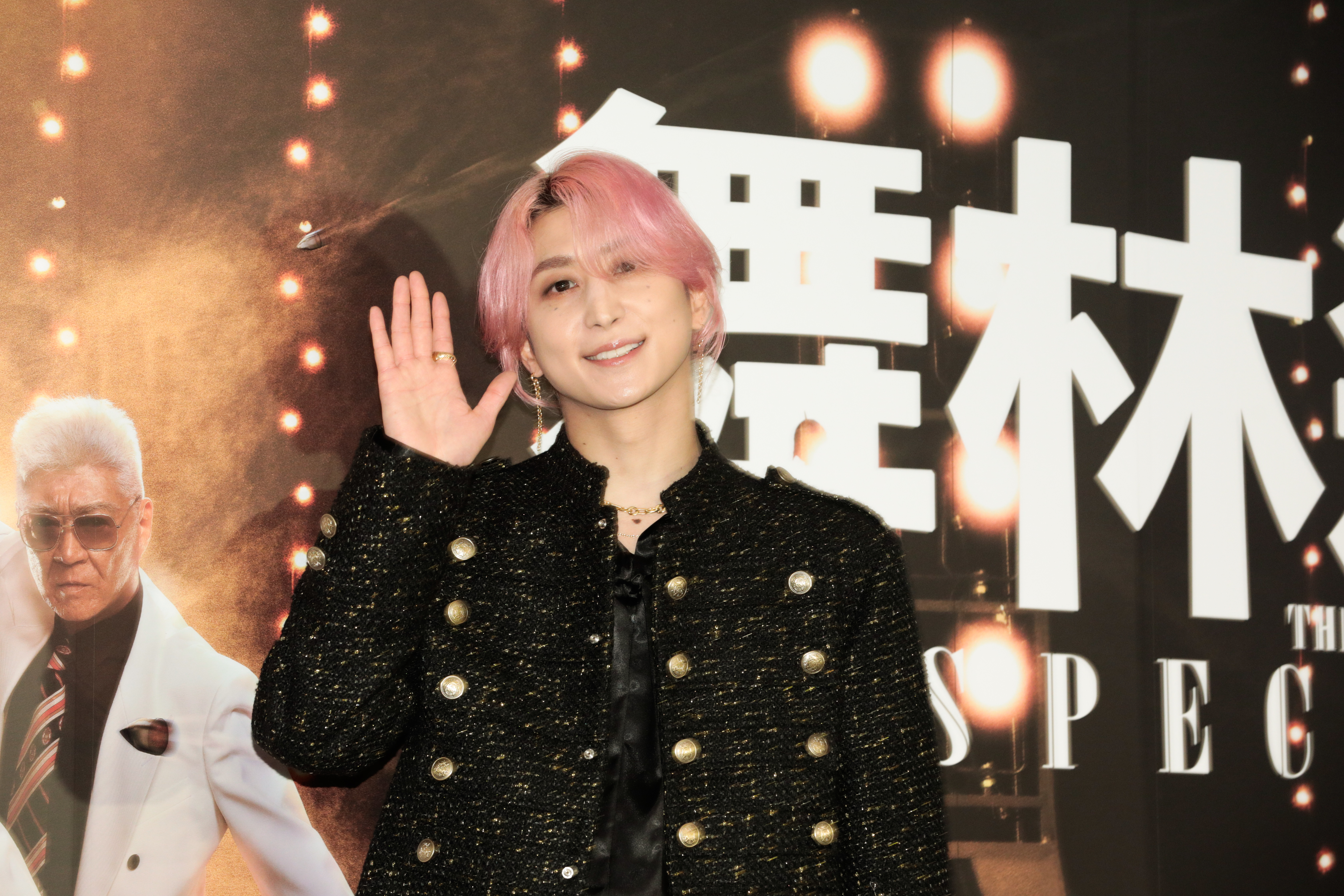 日本人氣男團Snow Man成員佐久間大介為主演電影《舞林殺手》來台宣傳。