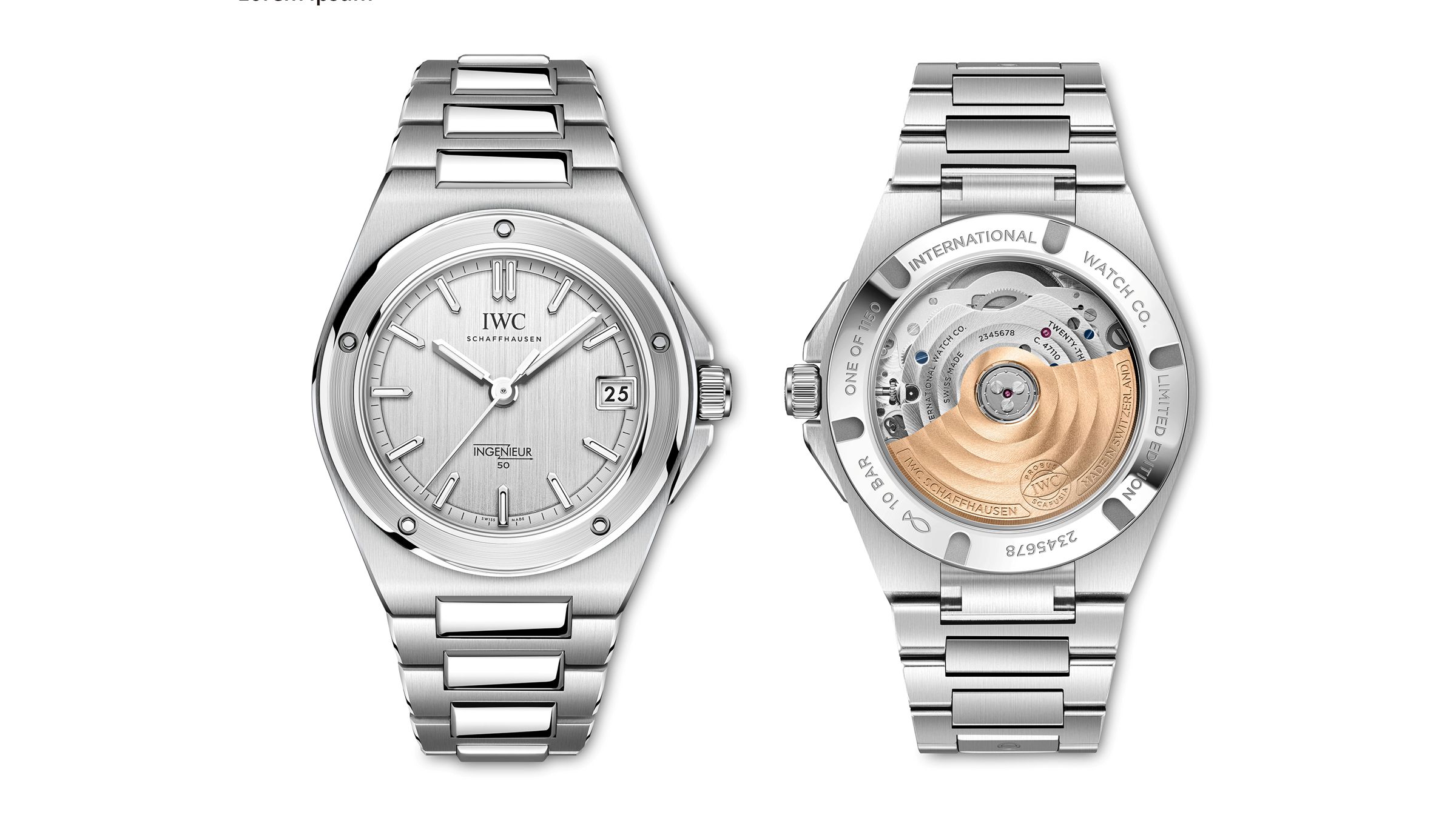 IWC Ingenieur 50 Anniversary|型號IW324909/錶徑35.1mm/不鏽鋼材質/時、分、秒、日期指示/自動上鍊機芯/防水約100米/定價NT$398,000(限量1150只)