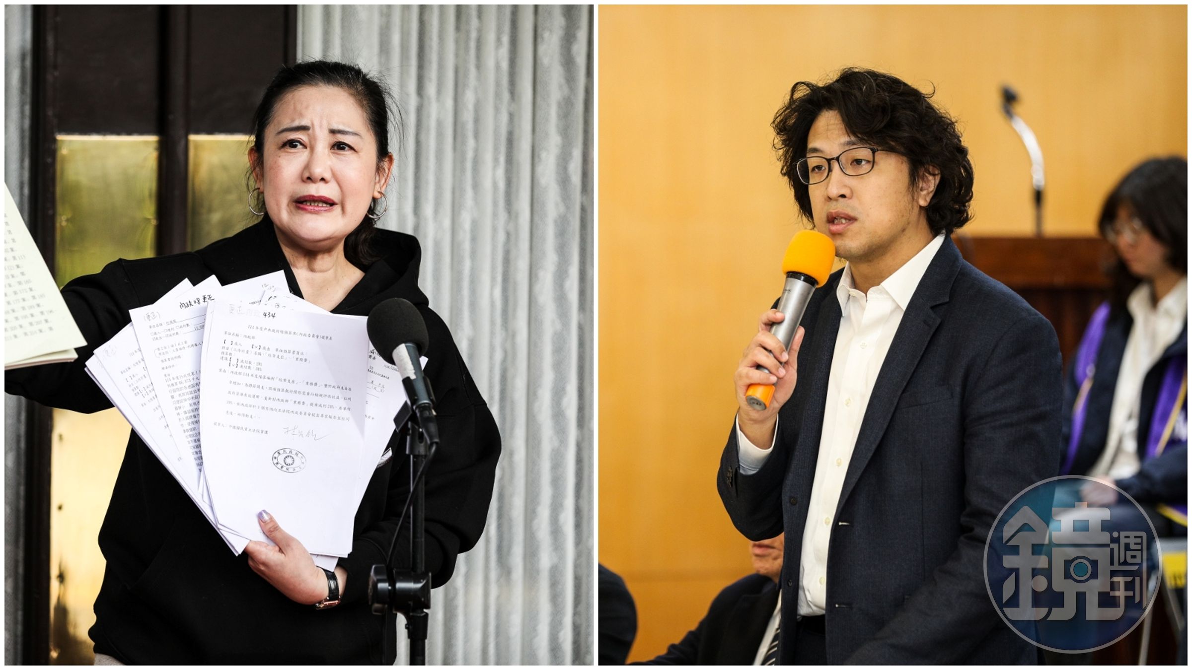 民進黨立委吳思瑤（左）、沈伯洋（右）接連接到死亡威脅。（本刊資料照）