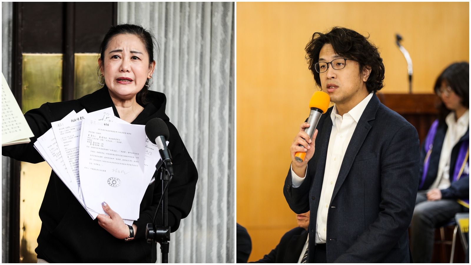 民進黨立委吳思瑤（左）、沈伯洋（右）接連接到死亡威脅。（本刊資料照）