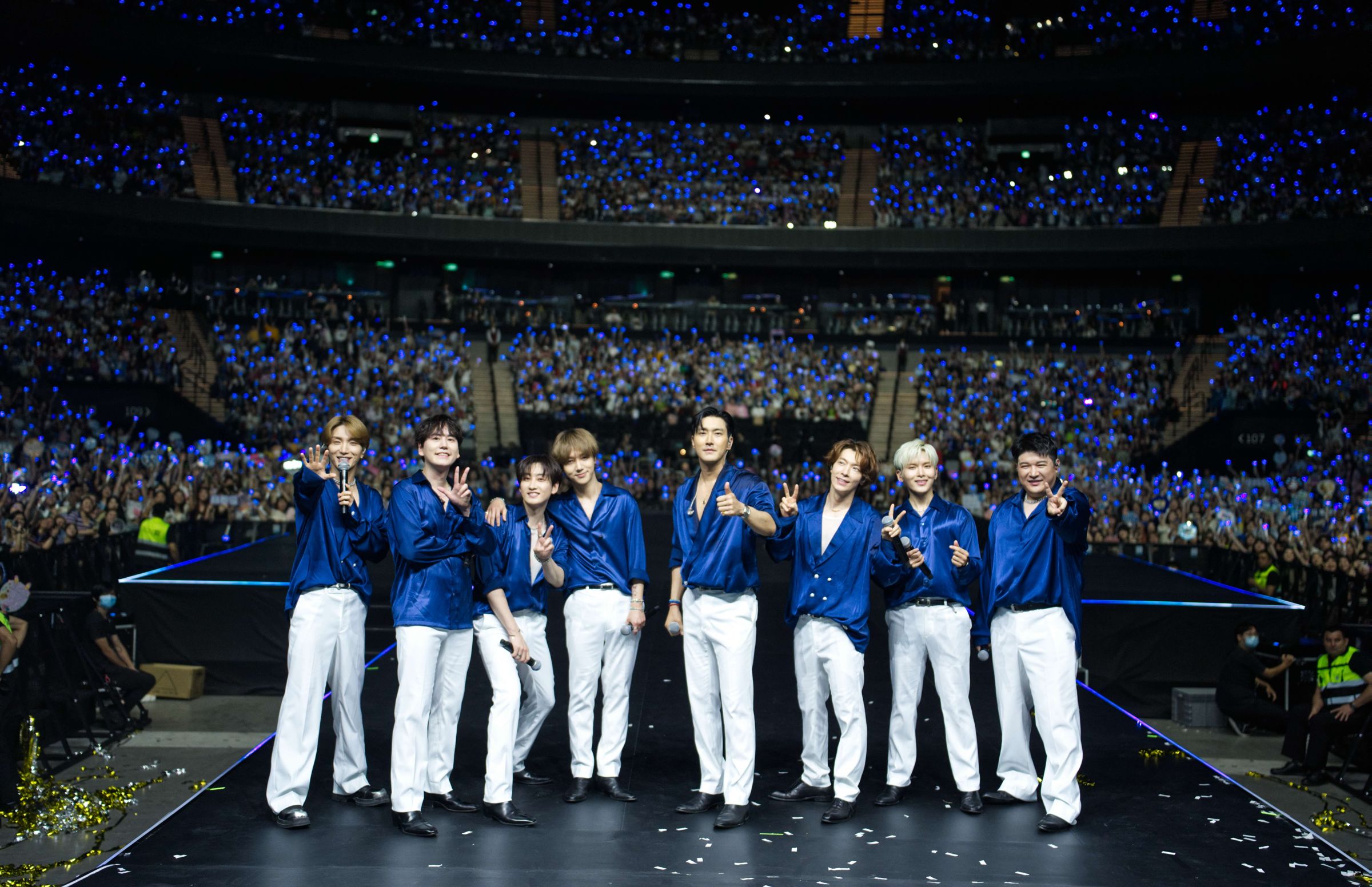 SUPER JUNIOR本月初在首爾舉辦兩場粉絲見面會,共度出道18年紀念。(遠雄創藝提供)