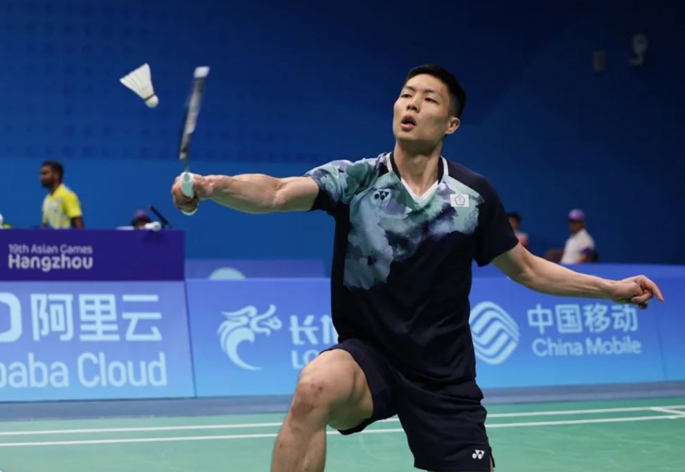 周天成直落二晉級杭州亞運羽球男單8強。（中華奧會提供）