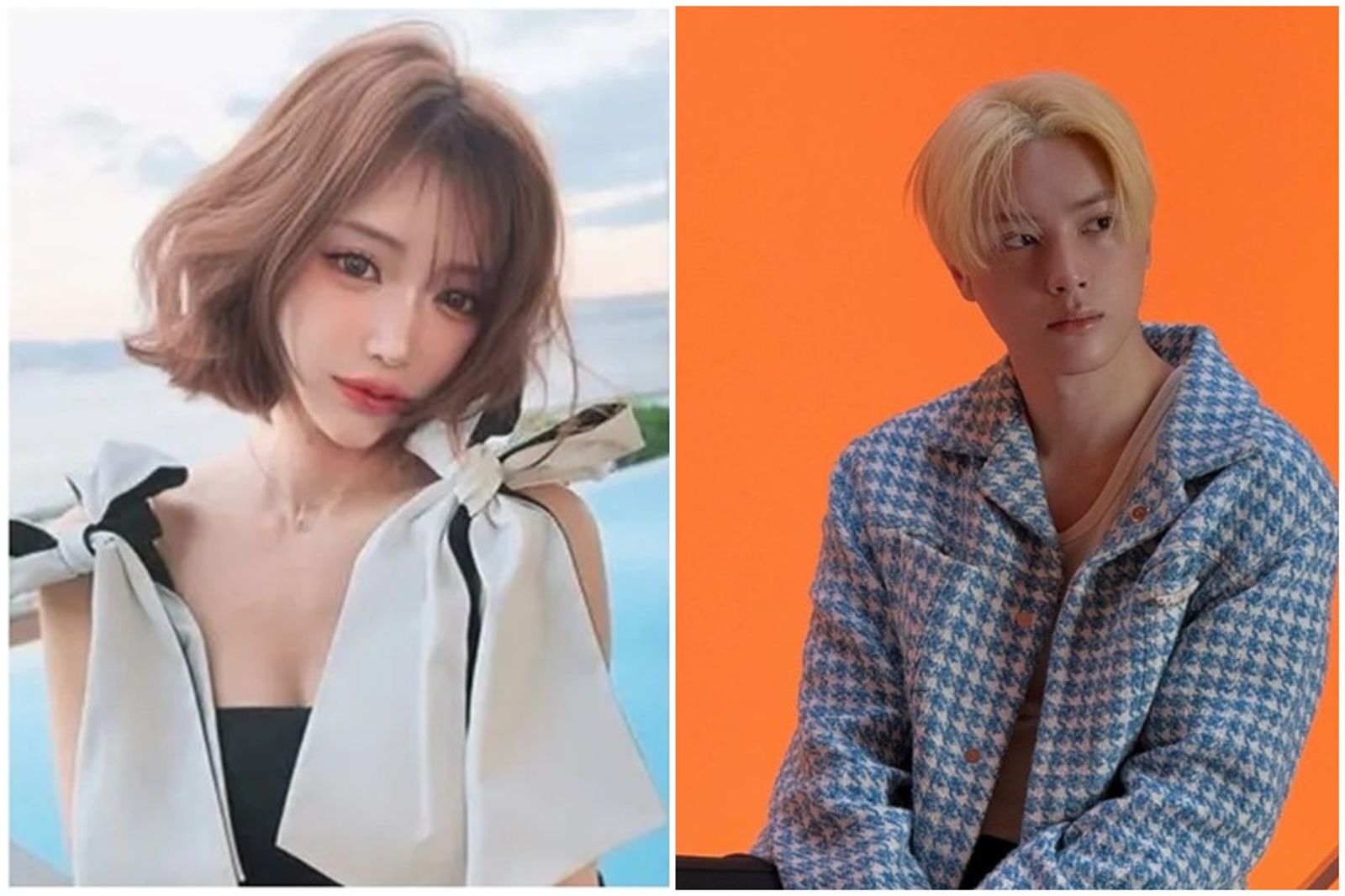 韓國男團THE BOYZ前成員周鶴年爆出與前AV女優明日花綺羅密會、性交易。(翻攝自周鶴年、明日花綺羅IG)