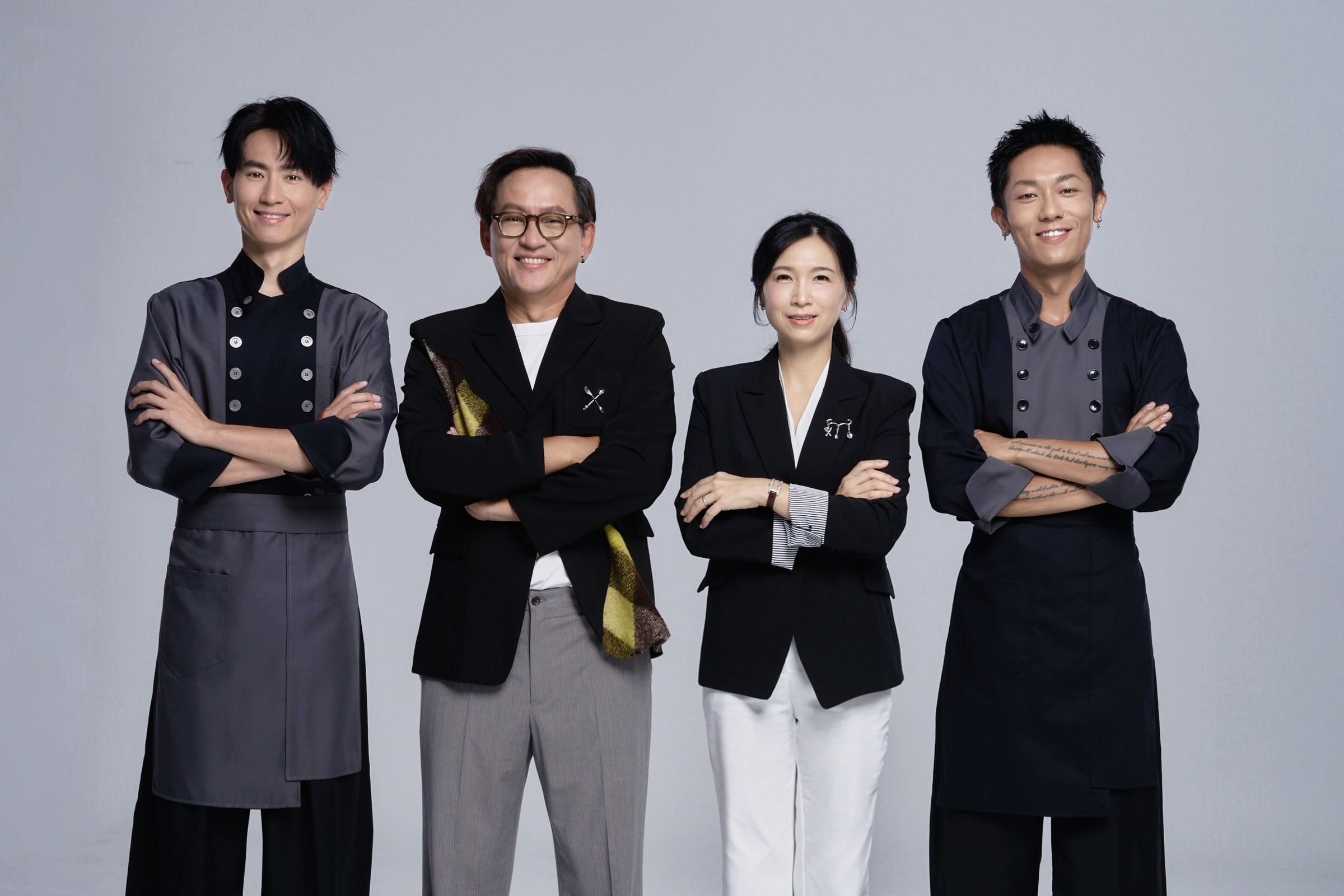 金獎團隊聯手出擊！打造全台首檔少年料理選秀《料理少年王者之路》，Max（左起）、詹姆士、陳嵐舒、張楷奕。（圖／大慕影藝）