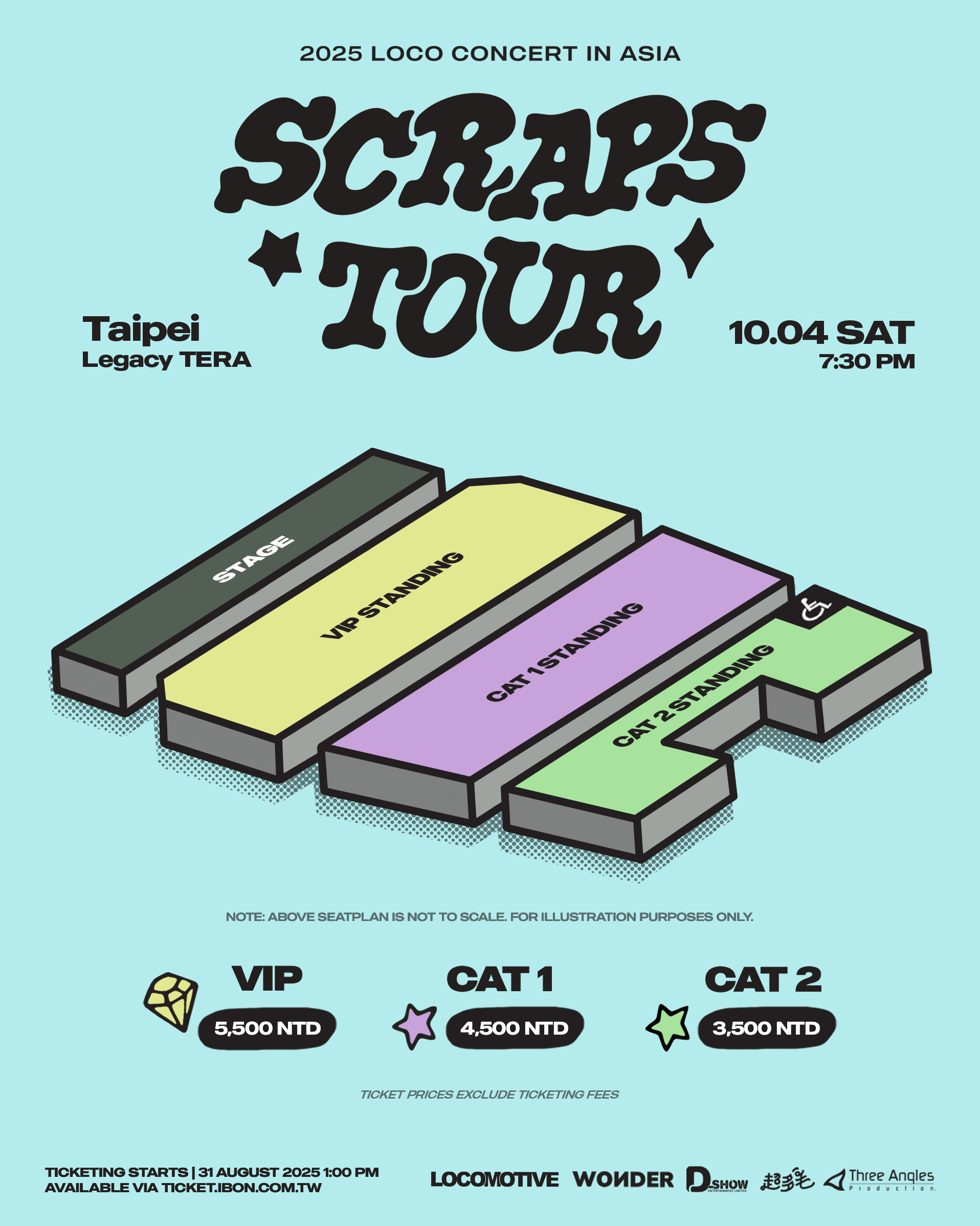 Loco這次演唱會將以第三張專輯《SCRAPS》 為核心，明（31日）下午開賣。 （D-SHOW提供）