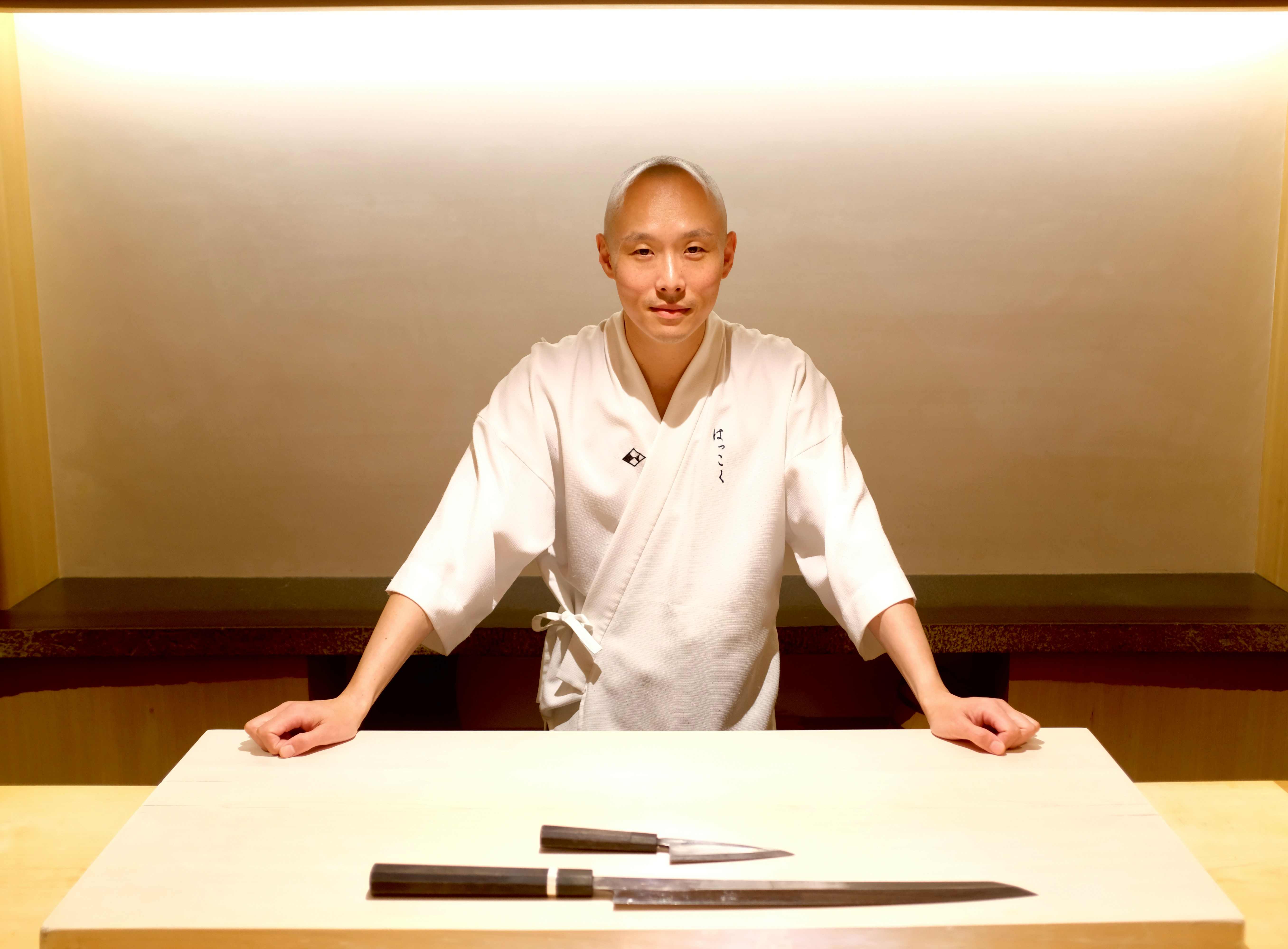 高雄「銀昇」舉辦的限定餐會，邀請到東京銀座預約困難鮨店「Hakkoku」的壽司職人佐藤博之來台客座。（銀昇提供）