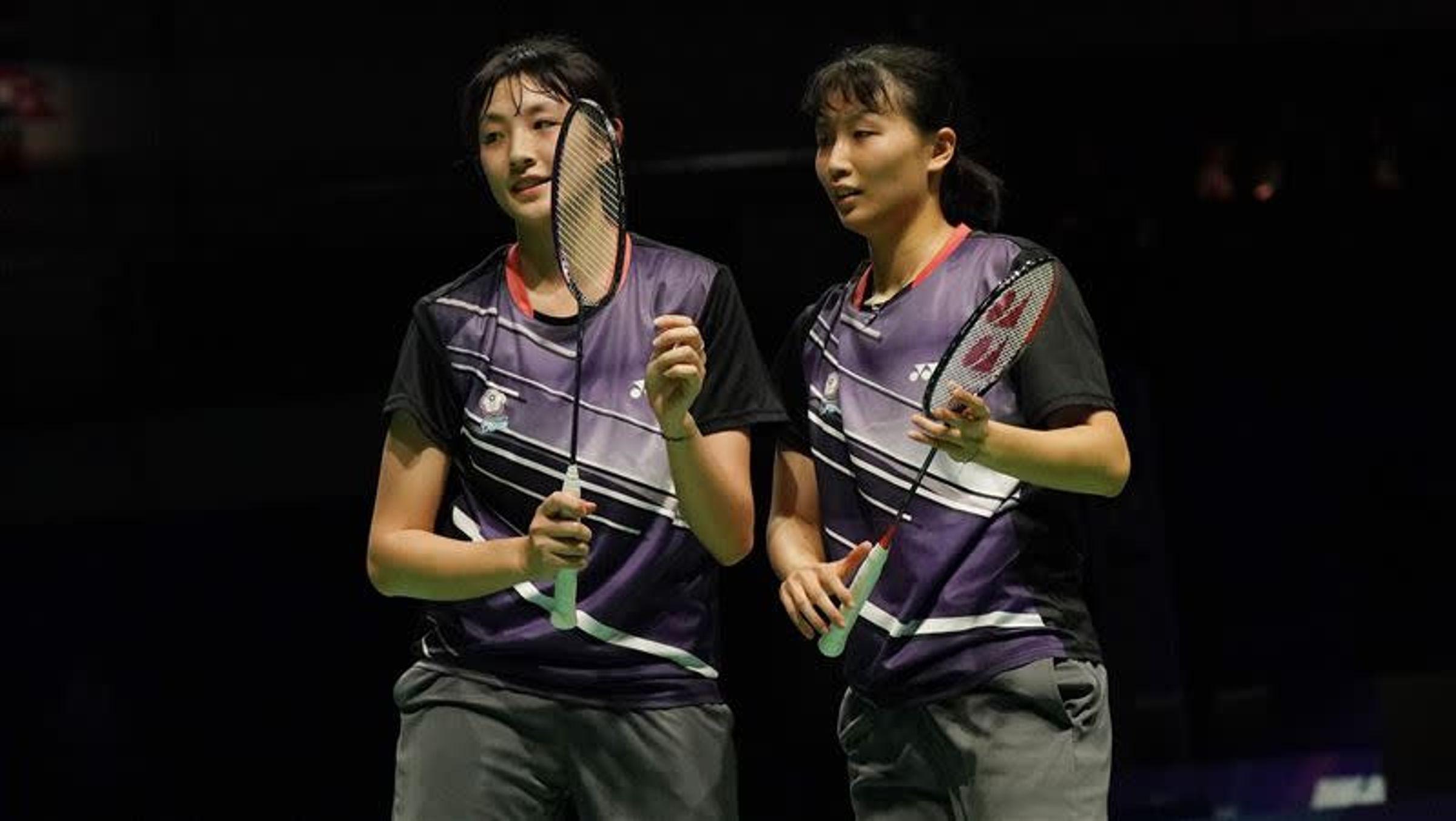 女雙宋祐媗/鄭宇倢也擊敗日本組合,同樣晉級決賽爭金。(大專體總提供)