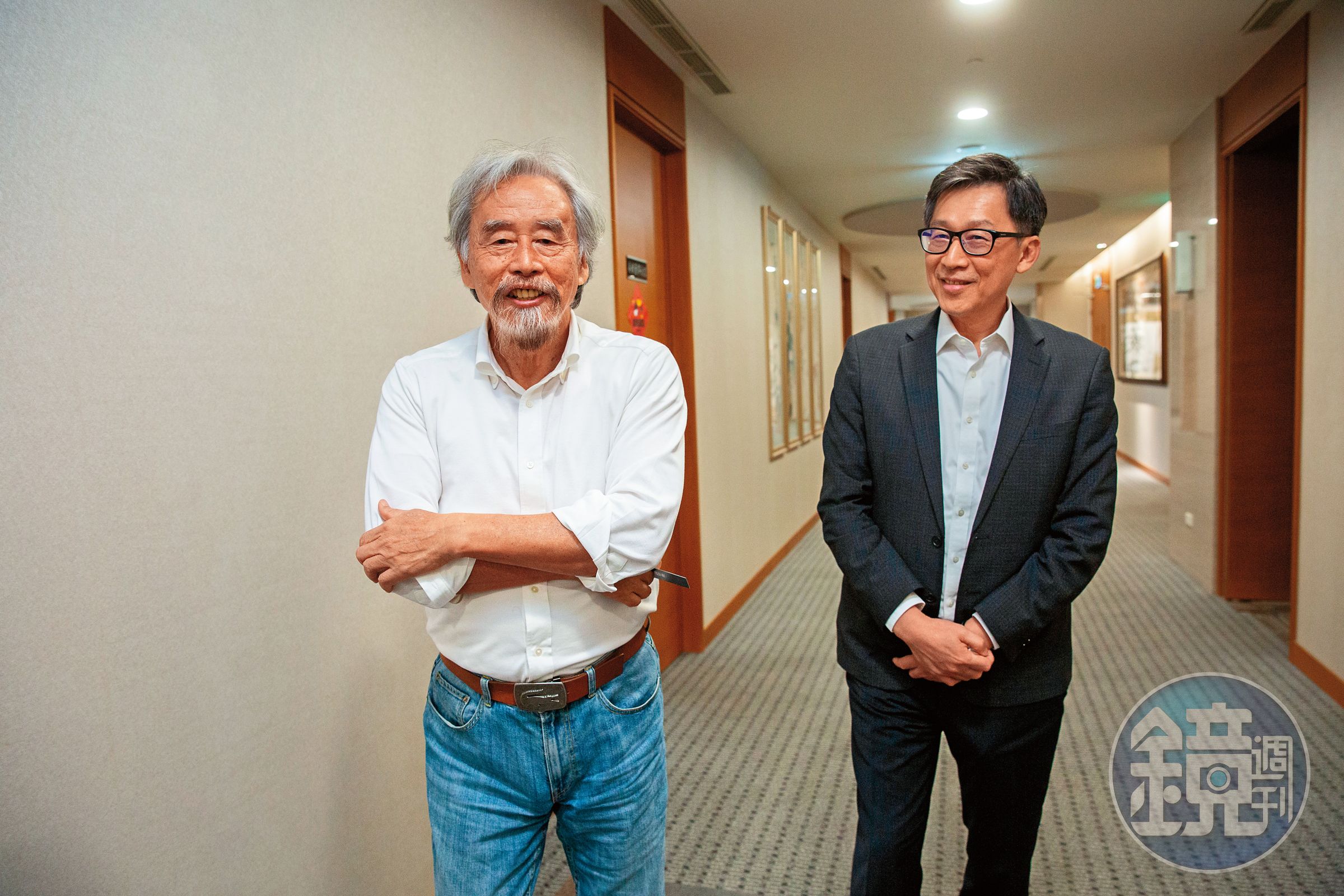 台灣光罩集團執行長吳國精（左），看中陳立惇（右）長達16年的台積電資歷，除了雄厚的人脈外，也希望陳把不斷追求突破的神山文化帶進台灣光罩。