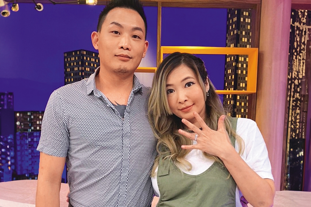 Makiyo(右)和前夫小金(左)婚姻只維持14個月,後續小金搞消失,Makiyo獨自育兒。(衛視提供)