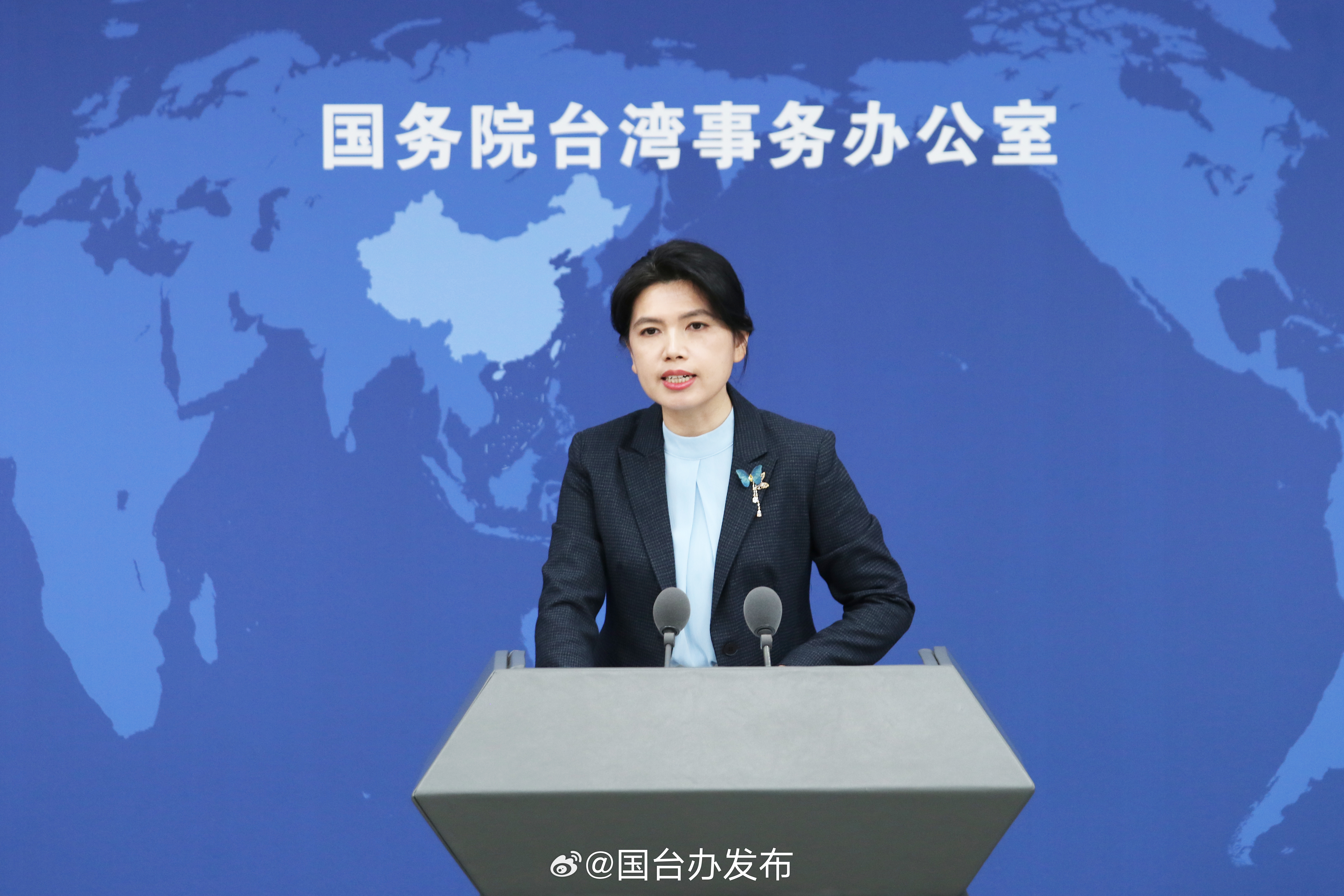 國台辦發言人朱鳳蓮今回應，同性申請結婚登記不符合大陸法律規定。（翻攝自國台辦微博）