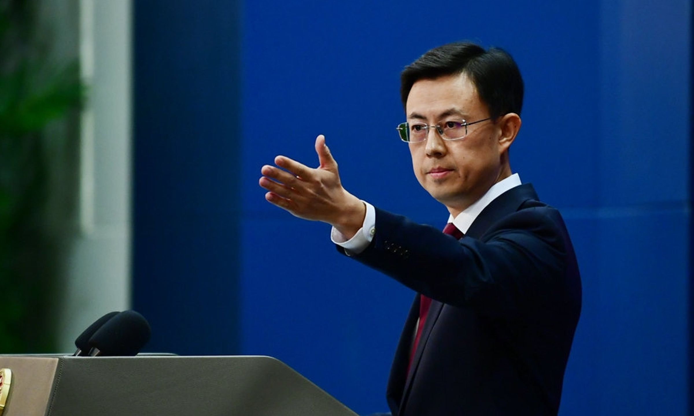 針對達賴喇嘛將在印度替西藏地震罹難者祈福一事，中國外交部發言人郭嘉昆表達批評。（取自中國外交部發言人微博）