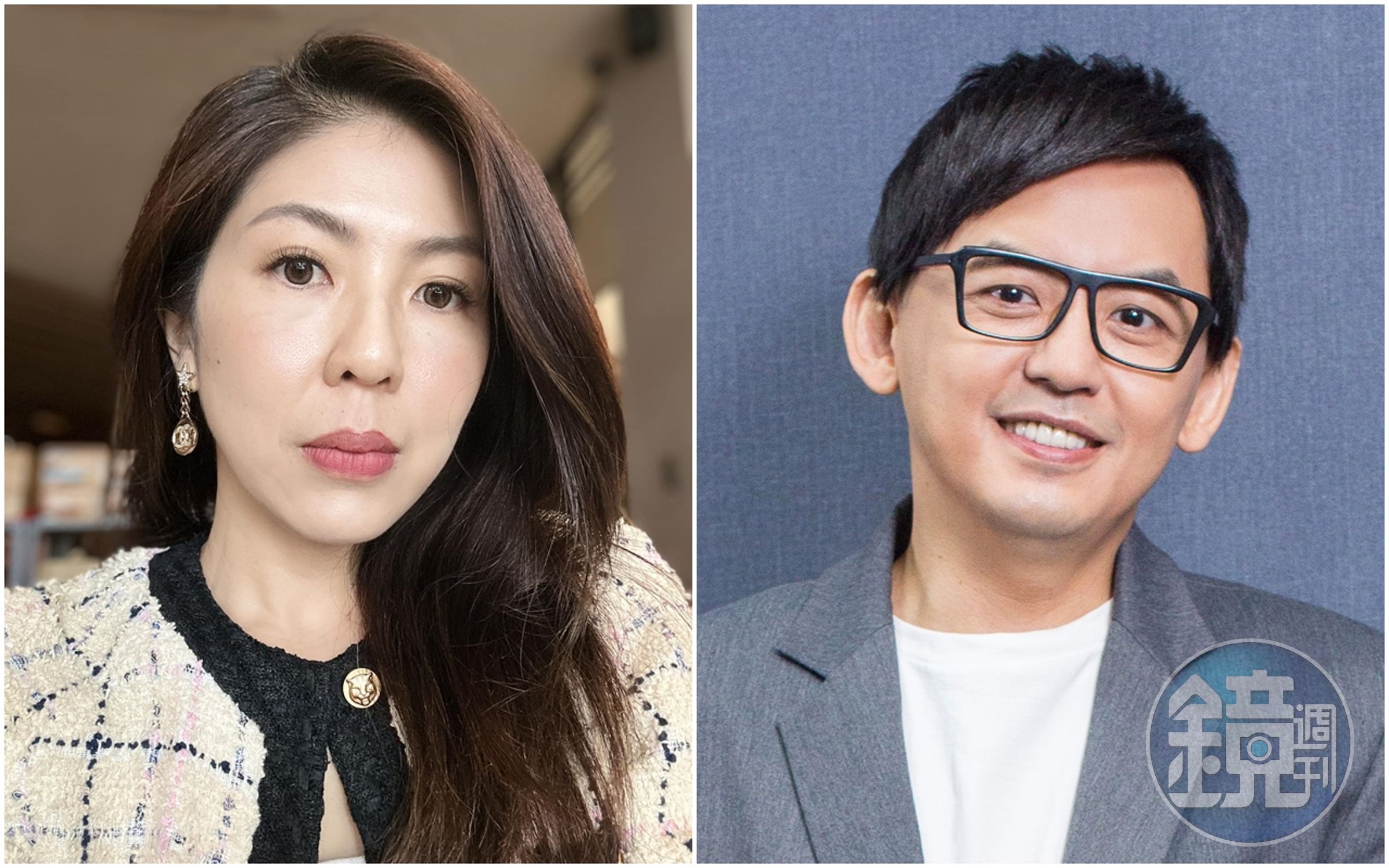 律師李怡貞（左）批評黃子佼（右）「就是爛咖無誤」，並提到自己支持相關修法，也說明未分享修法文章的原因。（翻攝自李怡貞臉書／本刊資料照）