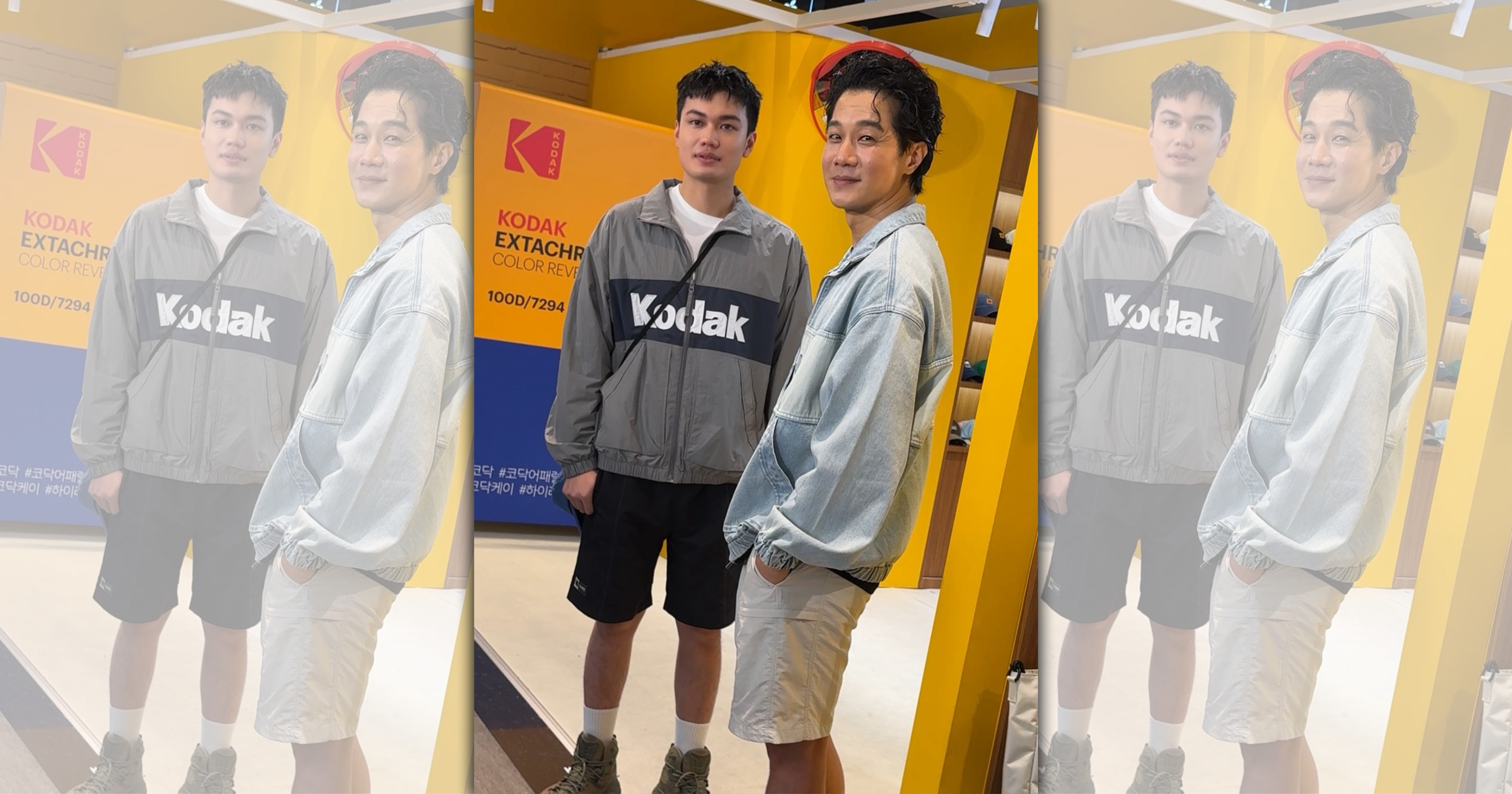 （圖右）薛仕凌與劉子銓為宣傳新戲出席KODAK APPAREL快閃店活動，被追問兵役問題。