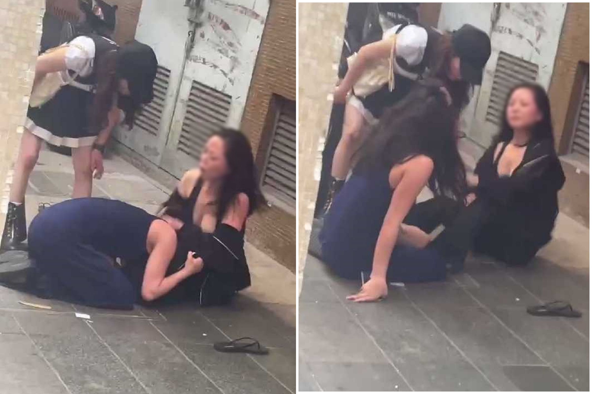 雙姝殊死戰！那妹子打贏了，網歪樓驚呼「胸器真的太凶」。（翻自《黑料網》）